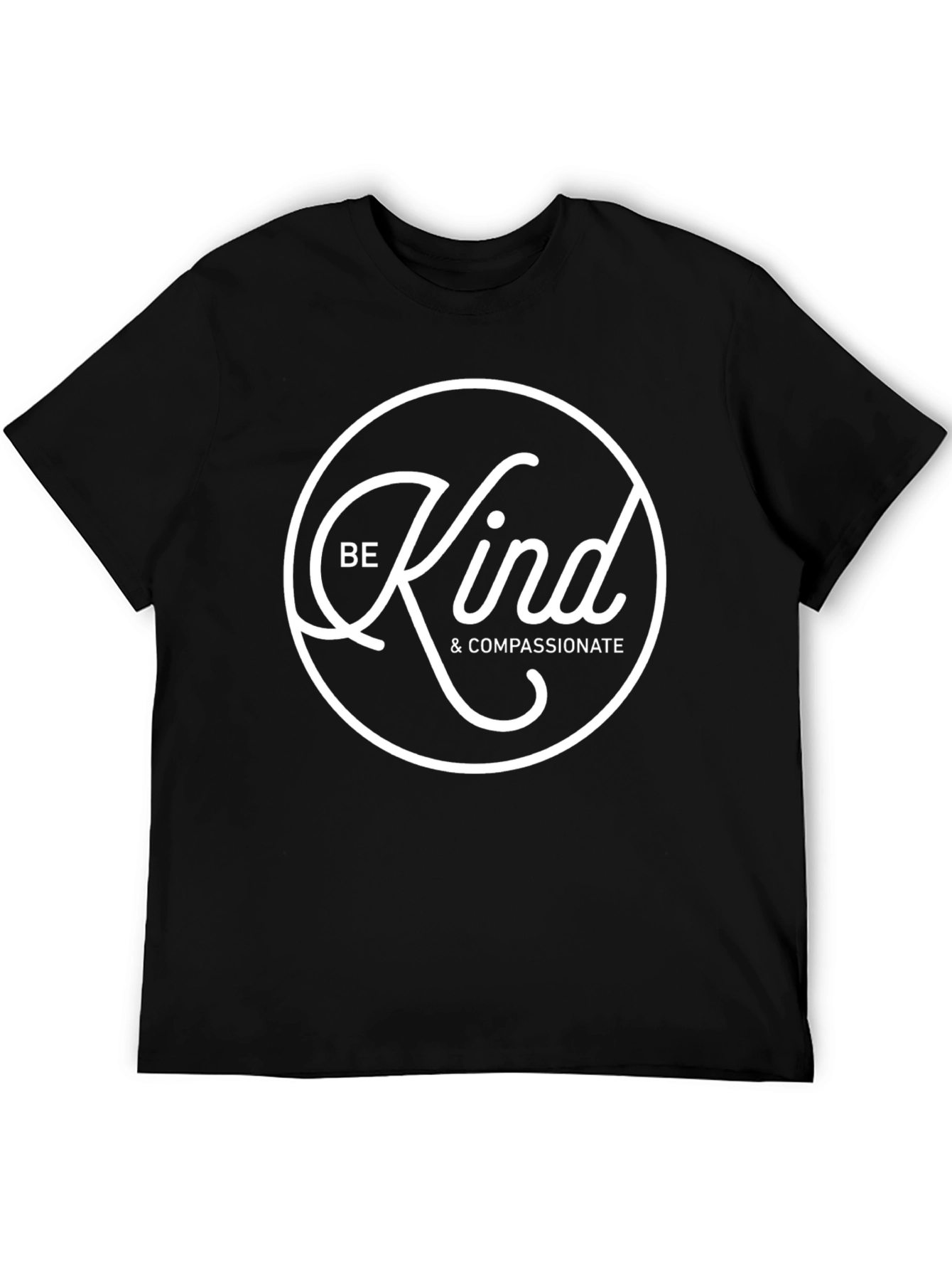 Black Be Kind & Compassionate Black T-Shirt view 5