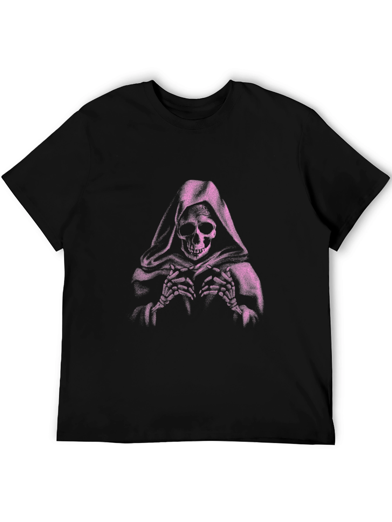 Black Grim Reaper Graphic T-Shirt - Black Cotton Blend view 5