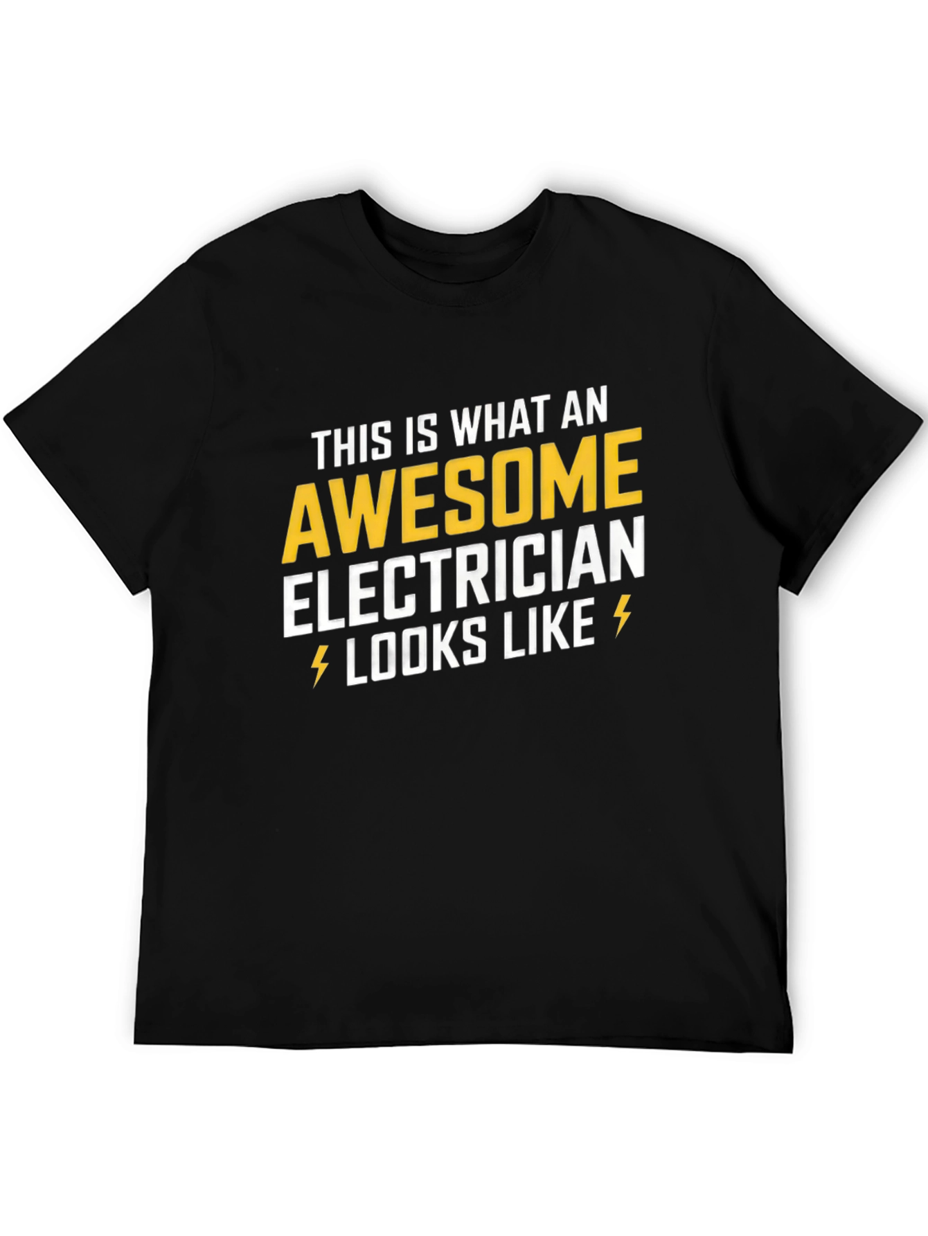 Black Awesome Electrician T-Shirt - Gift for Electricians view 5