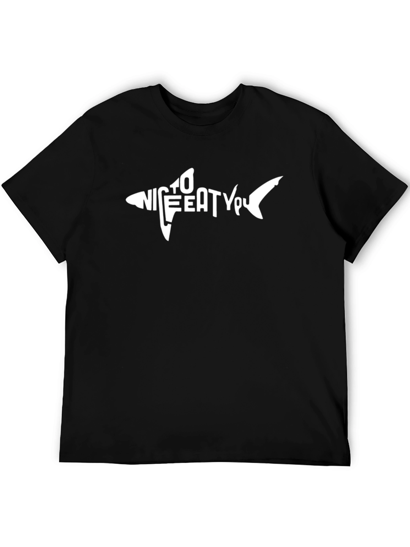 Black Shark Graphic T-Shirt - "Nice To Eat You" view 5