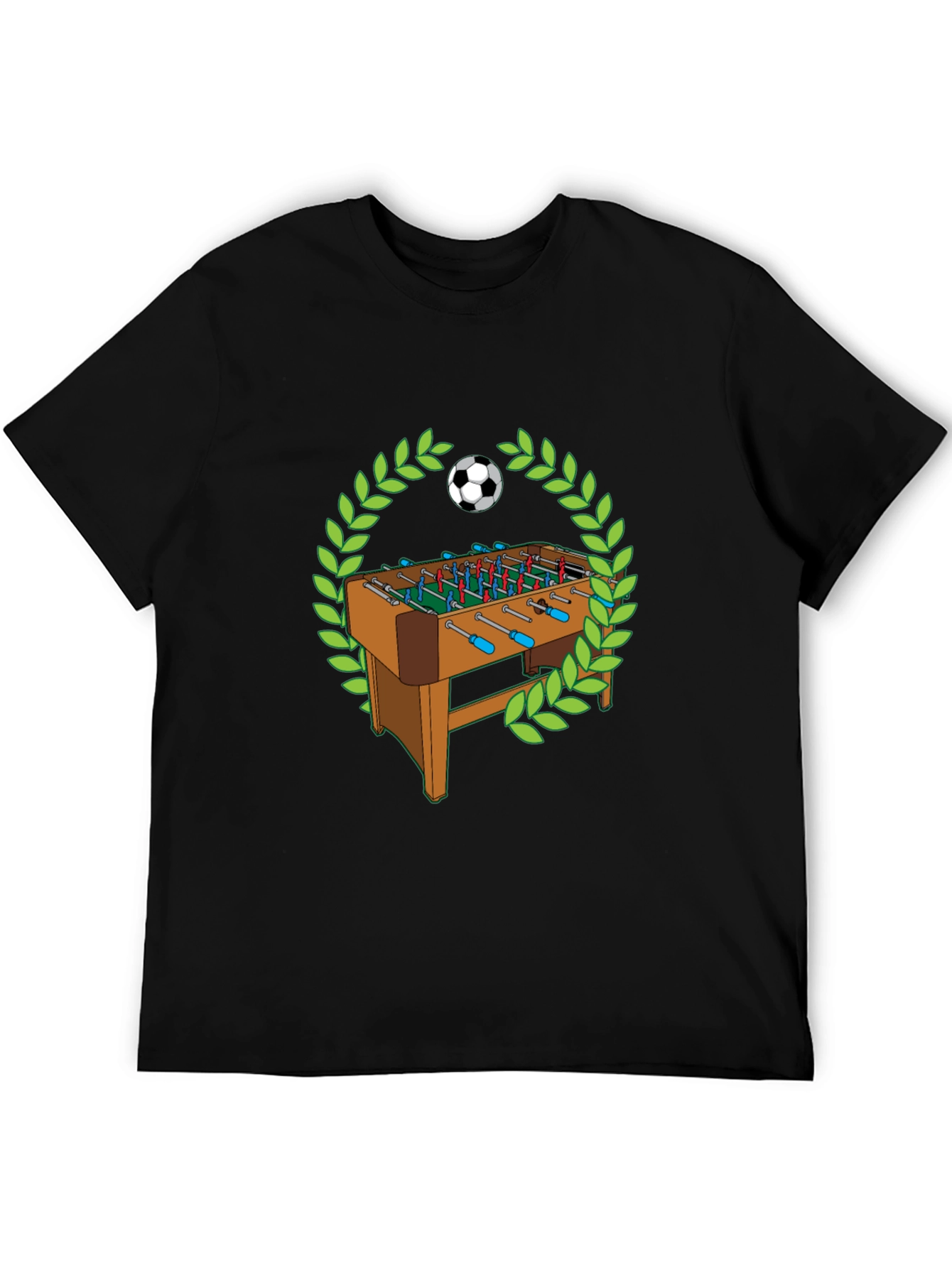 Black Foosball T-Shirt - Table Soccer Graphic Tee view 5