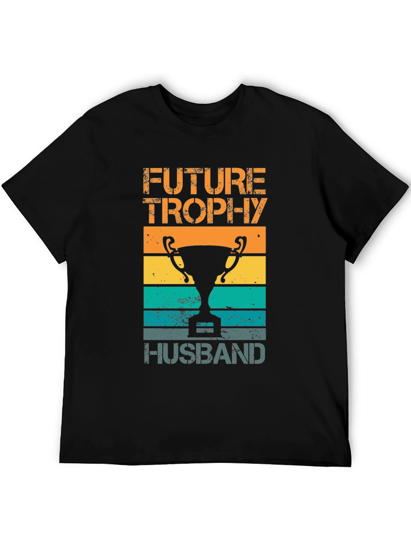 Black Future Trophy Husband Graphic Tee - Stylish and Humorous T-Shirt view 5