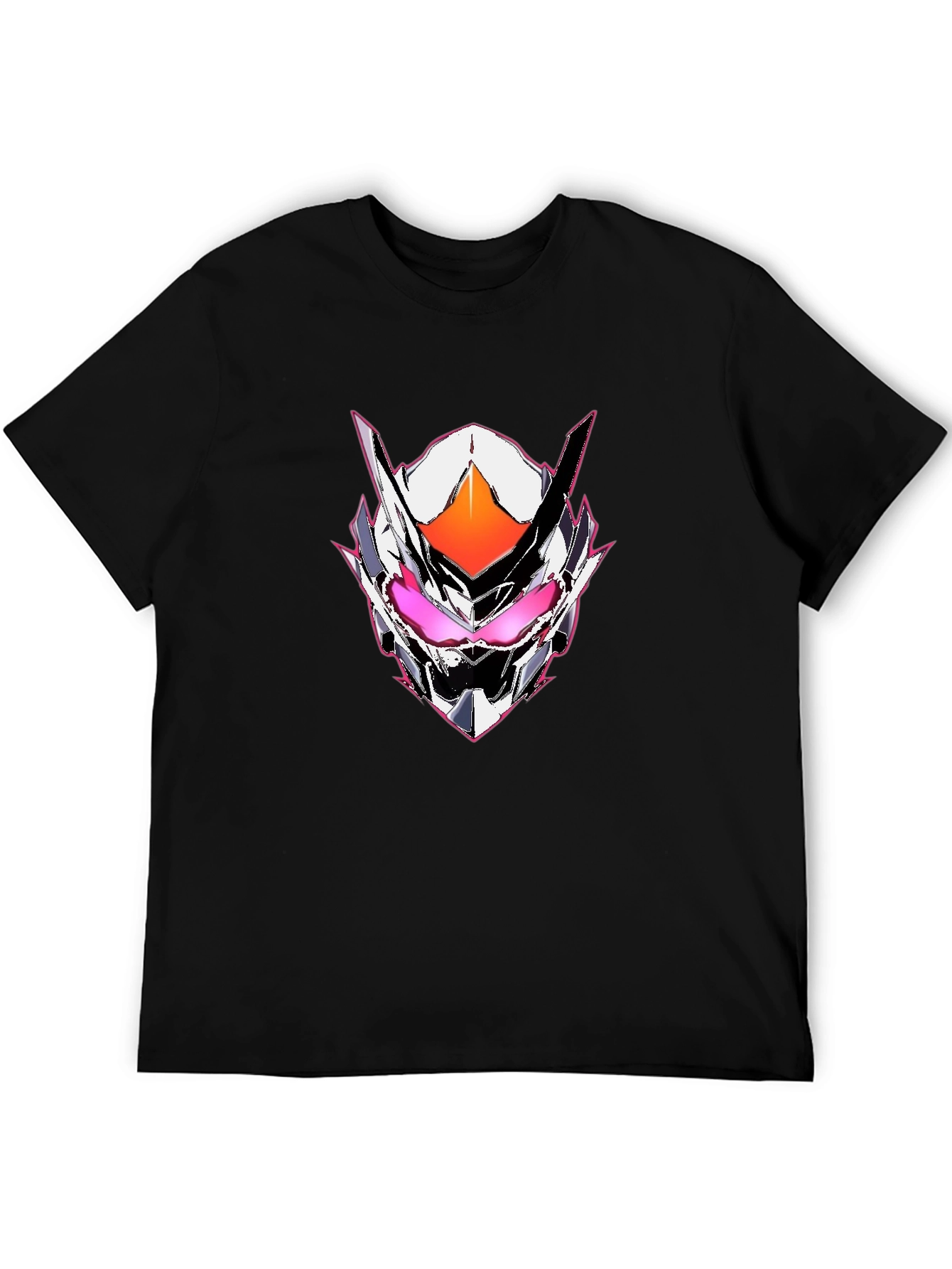 Black Cyberpunk Mask Graphic Tee - Black view 5