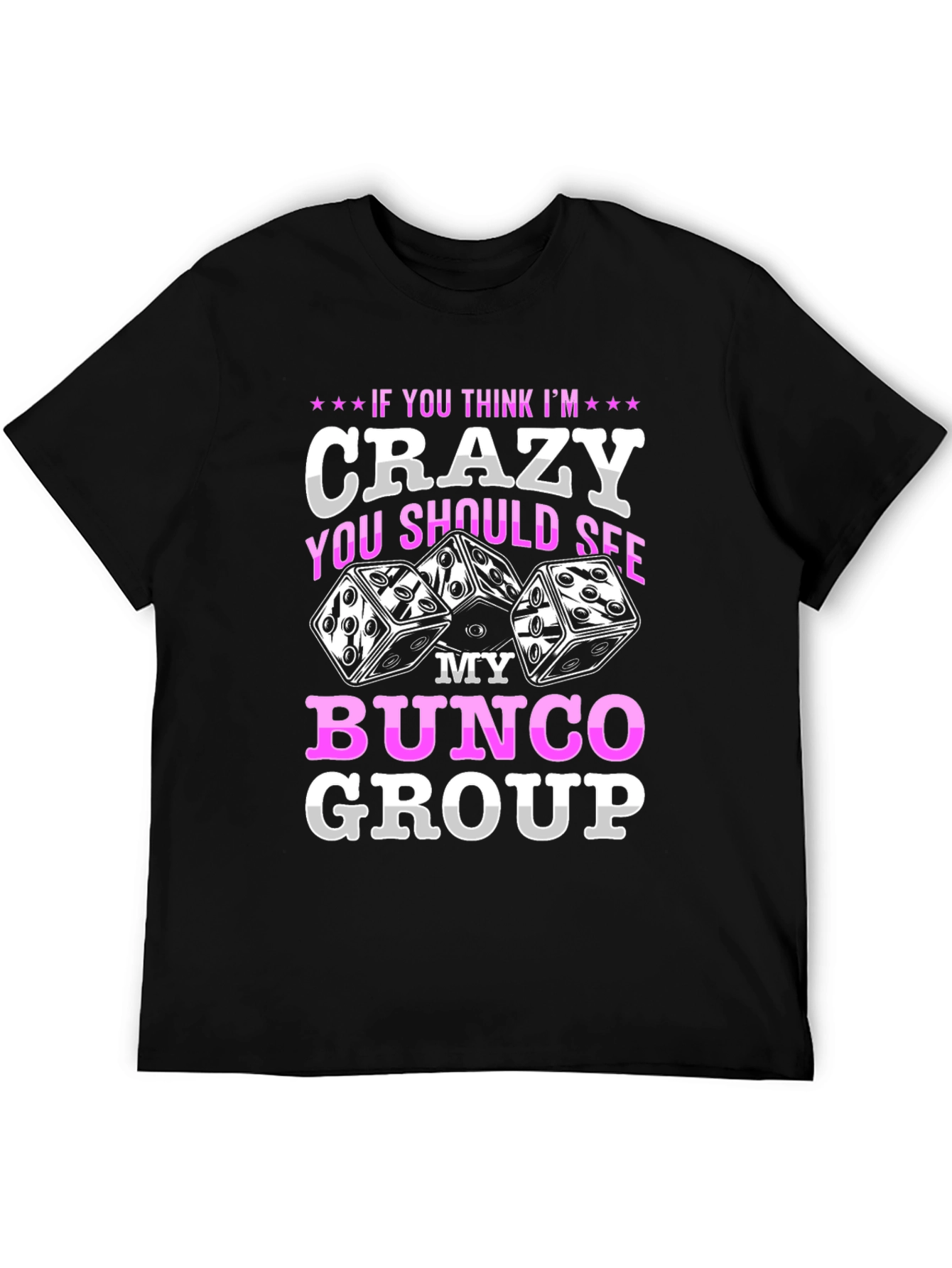 Black Crazy Bunco Group T-Shirt view 5