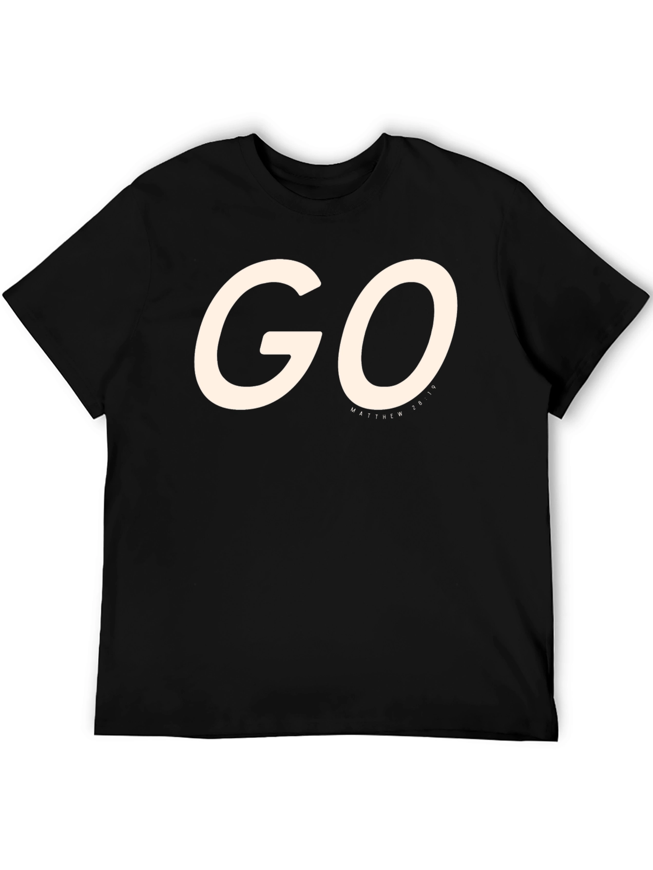 Black Go Matthew 28:19 Graphic Tee - Religious T-Shirt view 5