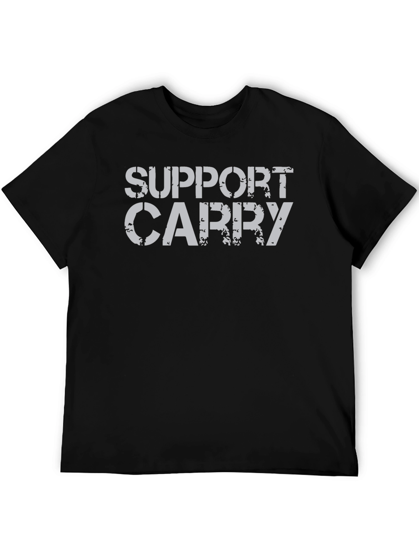 Black Support Carry Graphic Tee - Black Casual Shirt view 5
