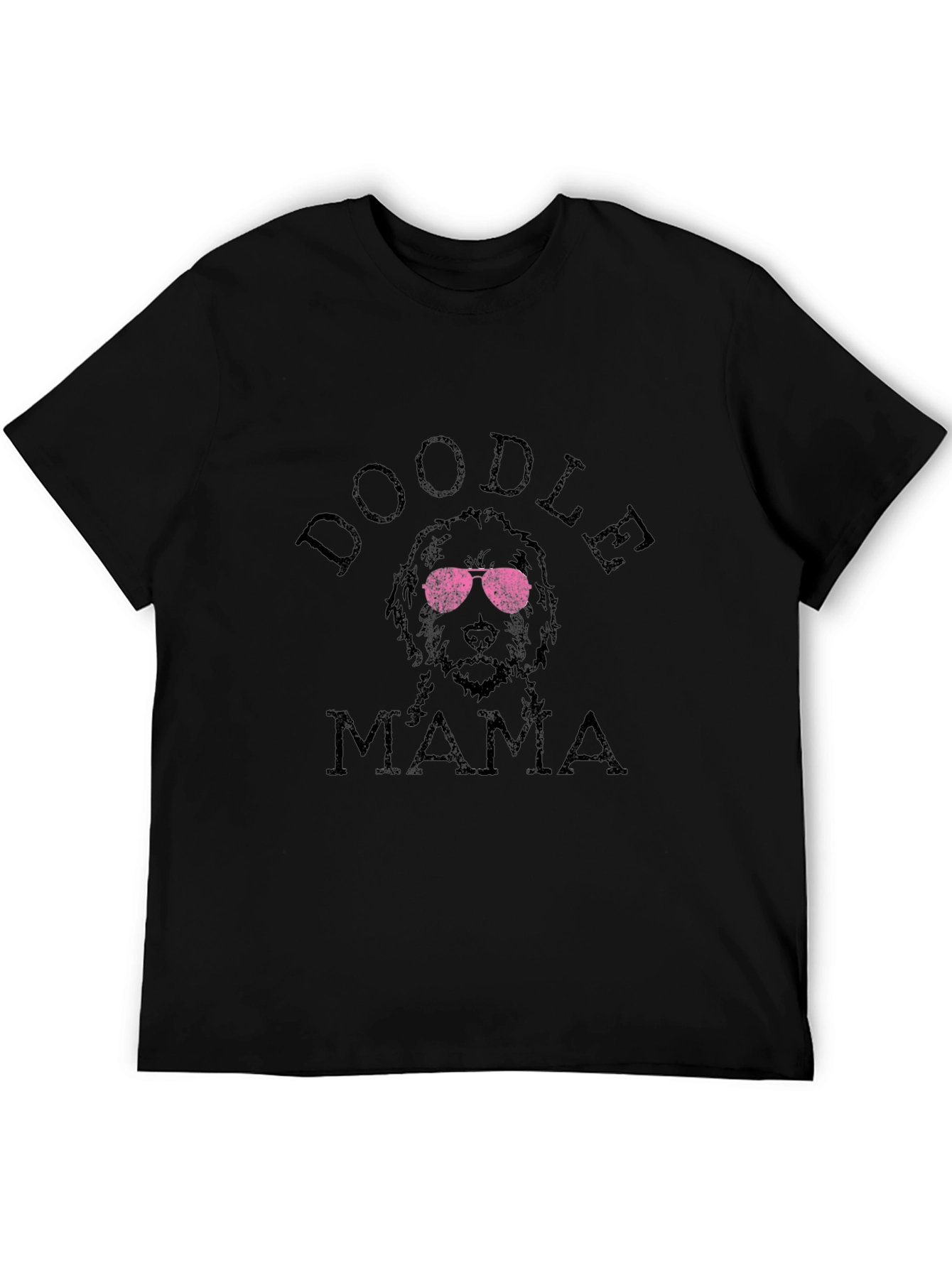 Black Doodle Mama Black T-Shirt view 5