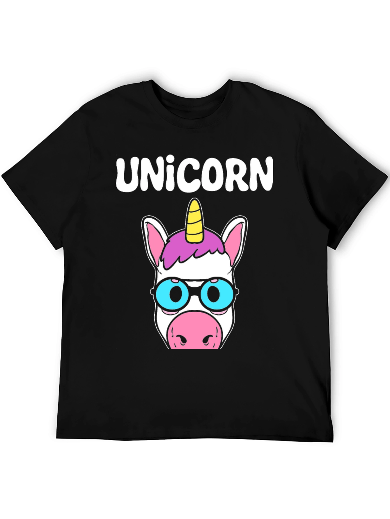 Black Unicorn T-Shirt - Cute Cartoon Style view 5