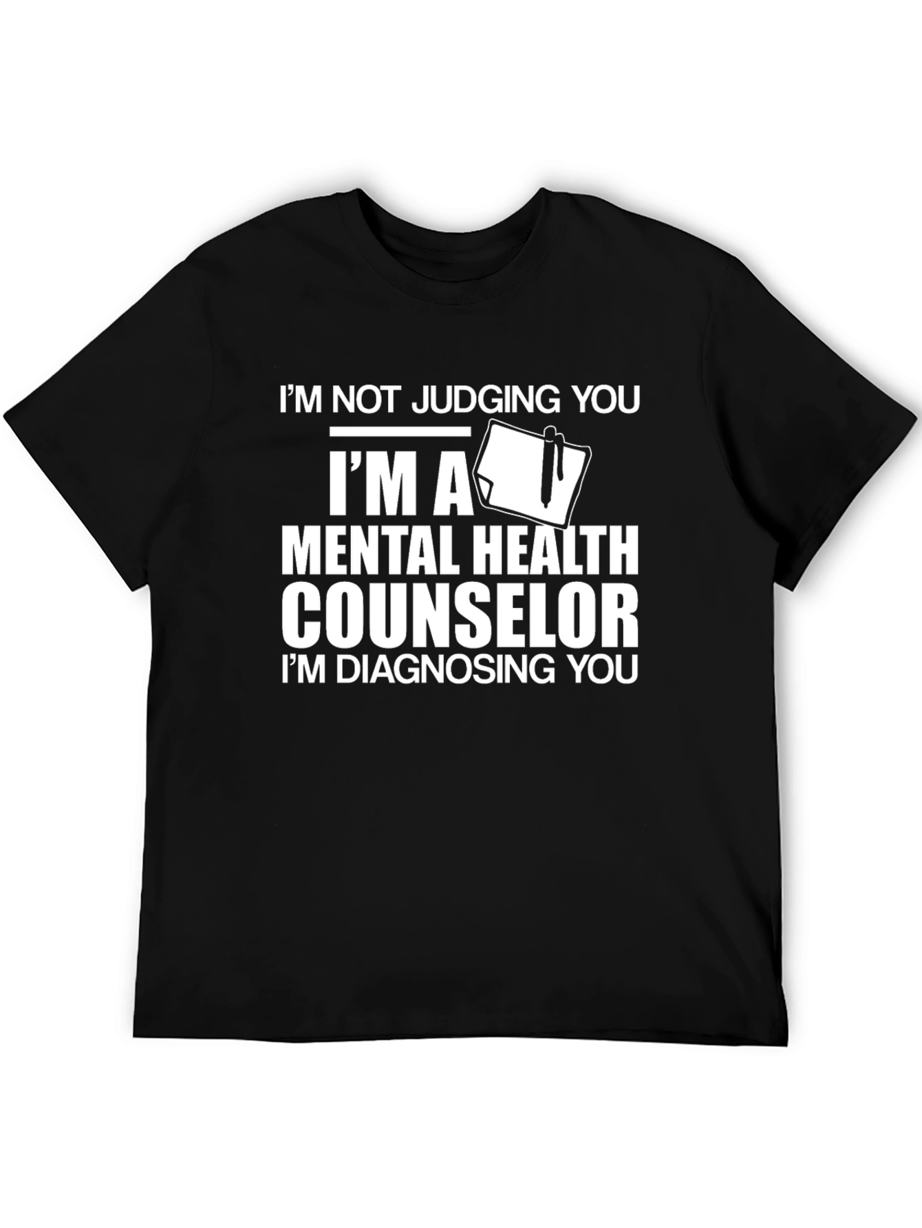 Black Mental Health Counselor Graphic Tee - Funny Counselor Shirt view 5
