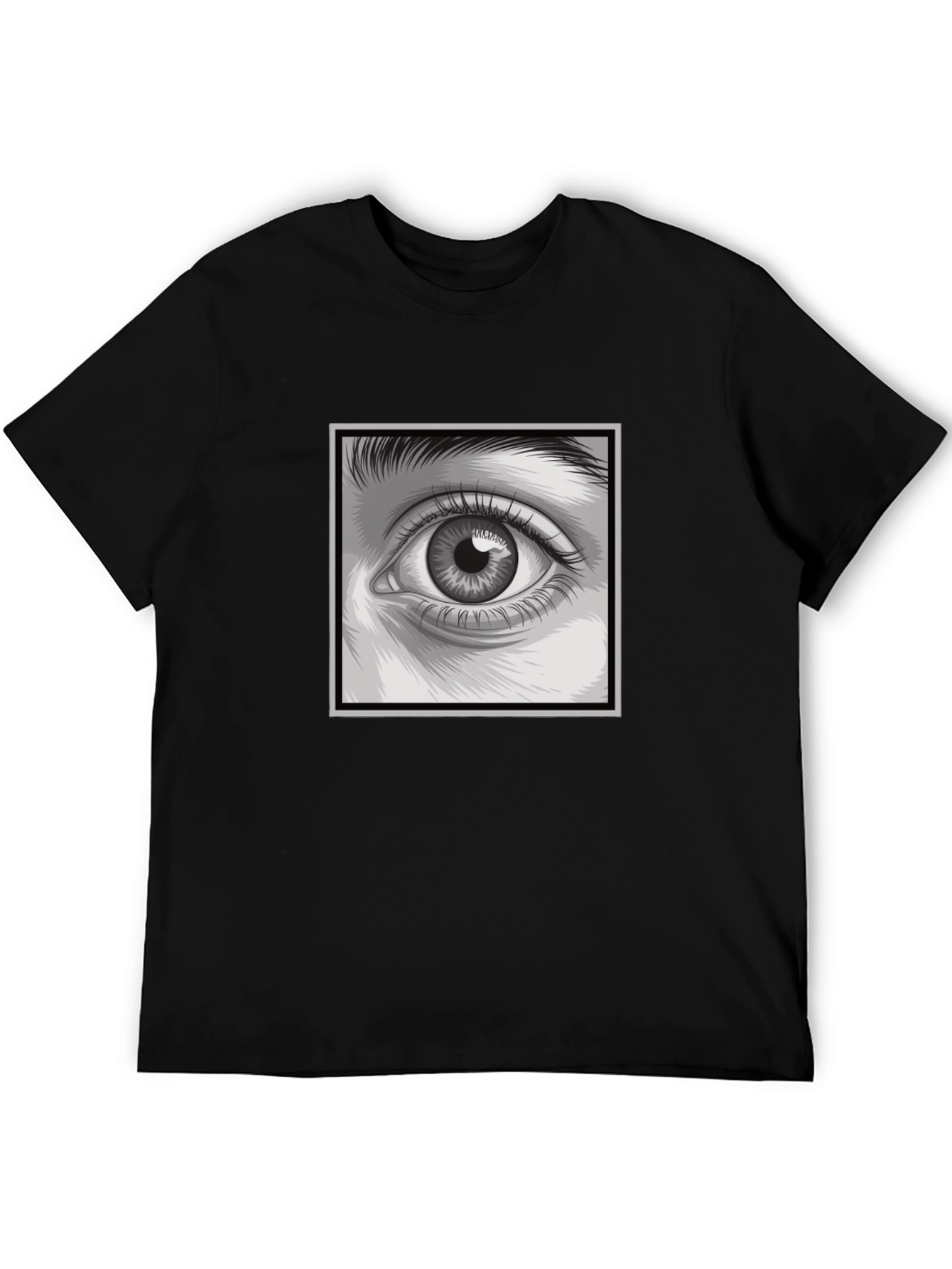 Black Eye Graphic Print Black T-Shirt view 5
