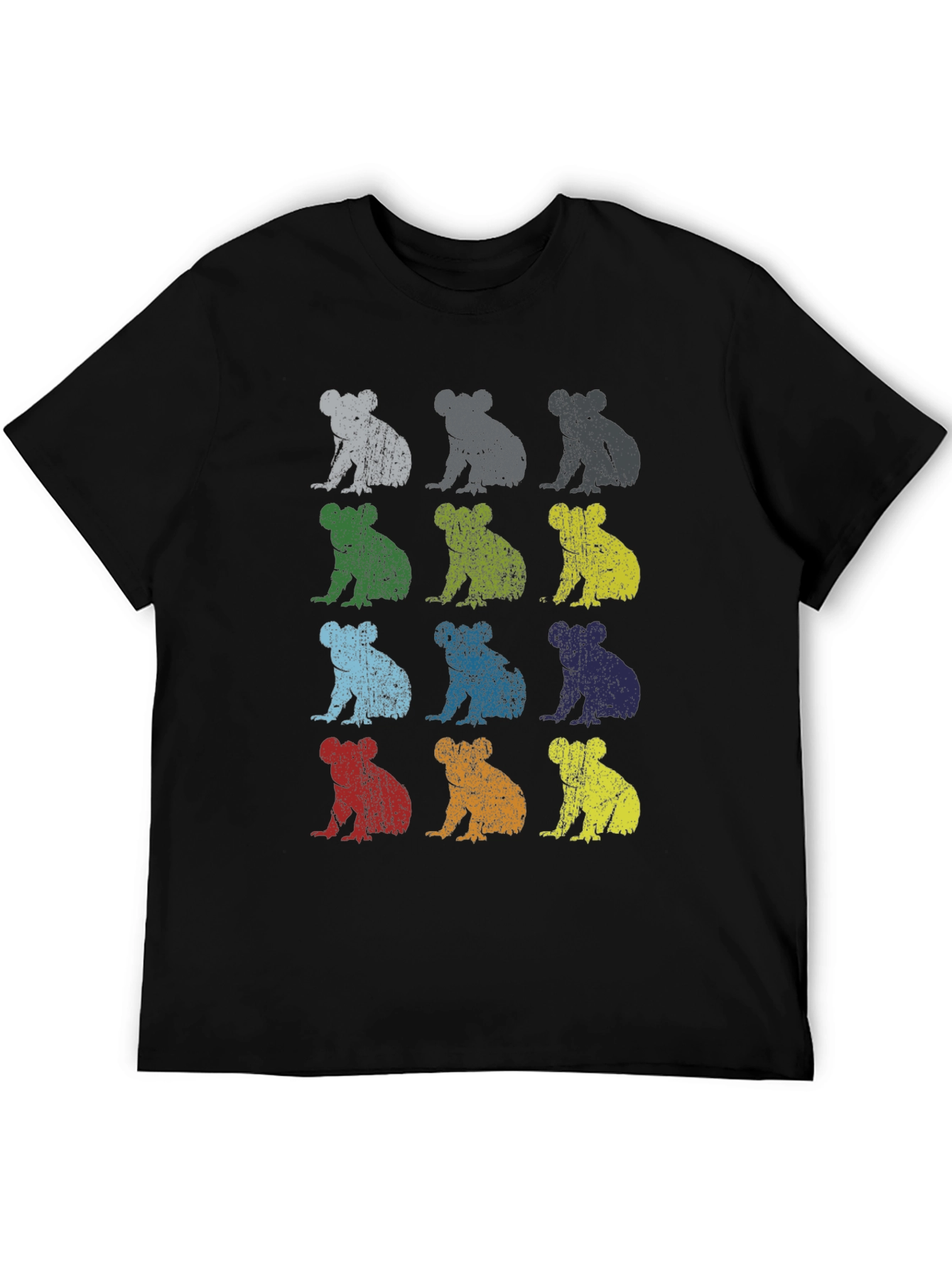 Black Retro Koala T-Shirt - Men's Black Graphic Tee view 5