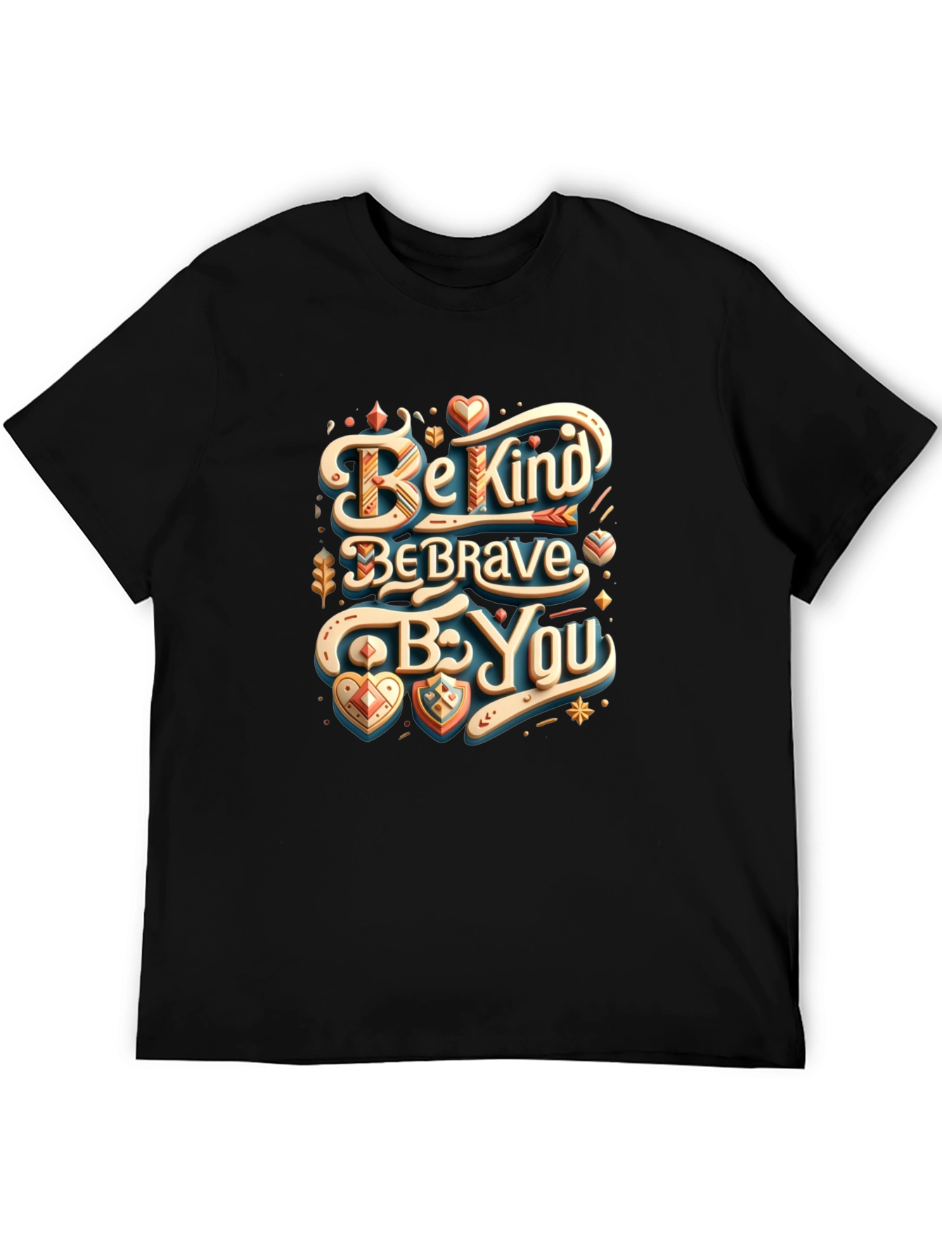 Black Be Kind, Be Brave, Be You Graphic Tee view 5