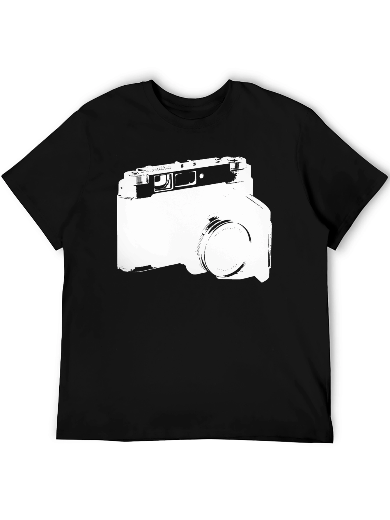 Black Retro Camera Graphic T-Shirt - Black view 5