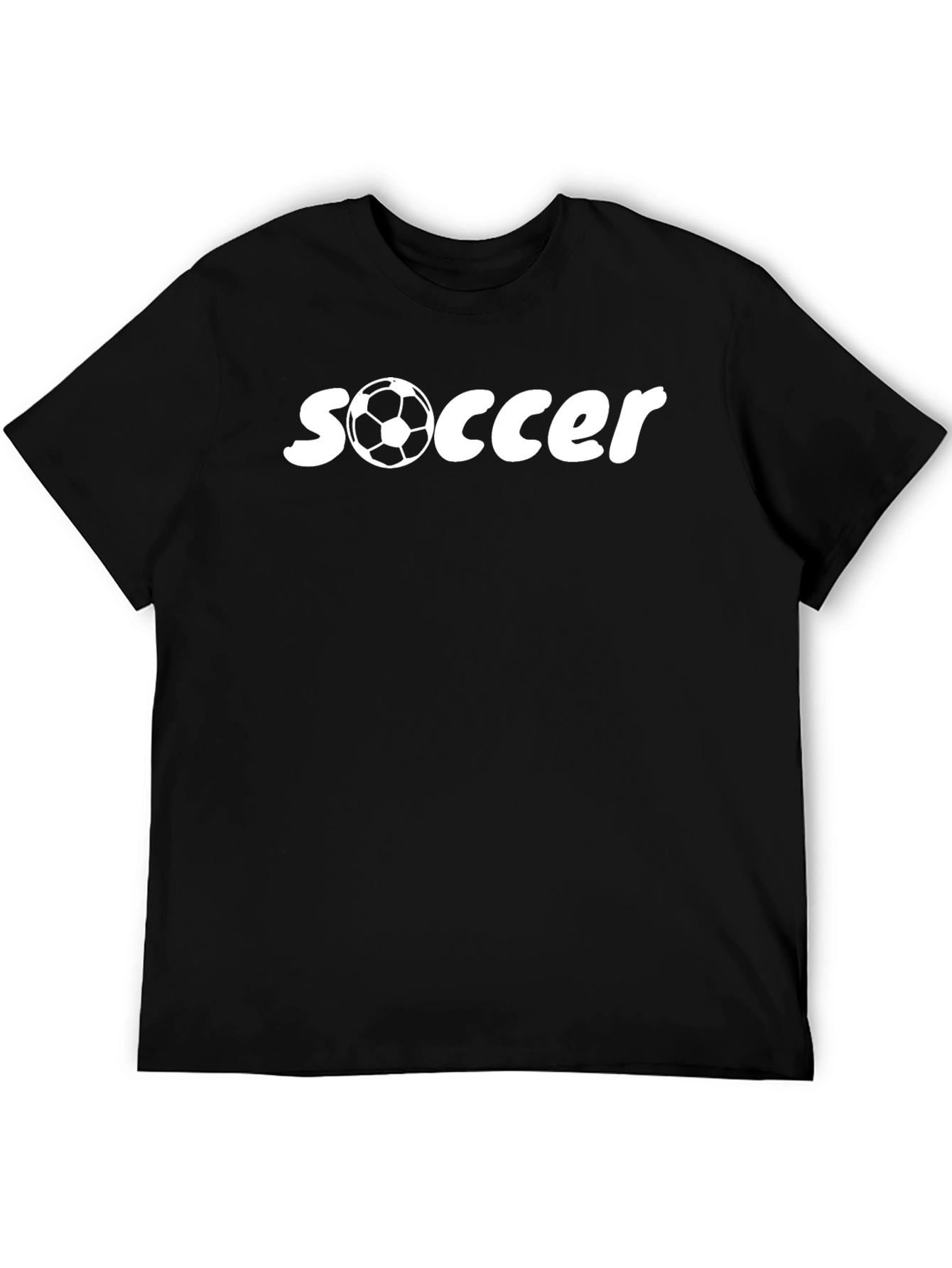 Black Soccer Graphic Tee - Black Cotton T-Shirt view 5