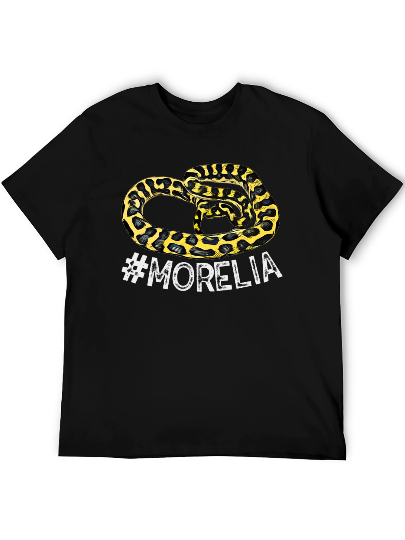 Black Morelia Snake Graphic T-Shirt - Men's Black Tee view 5