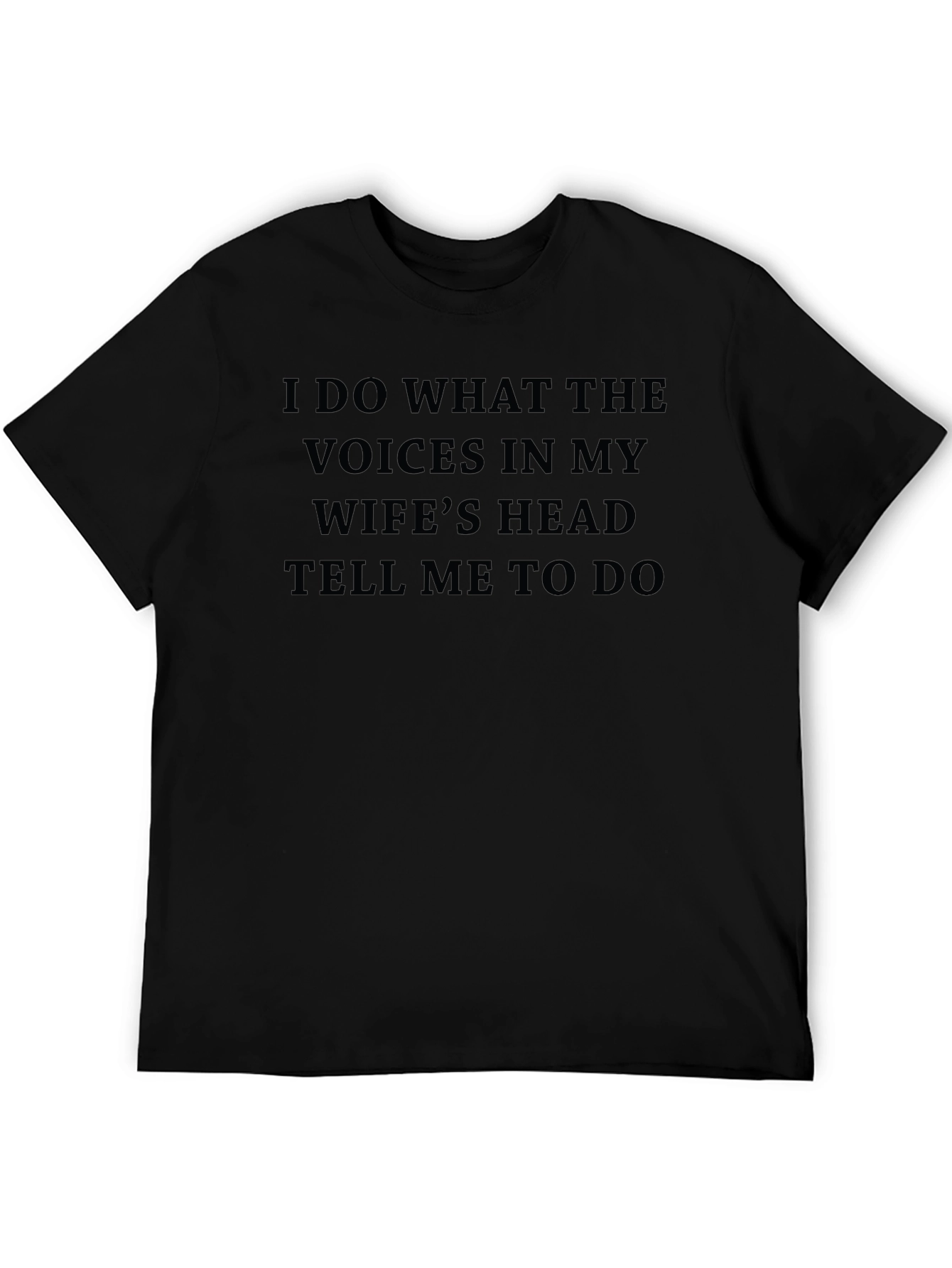 Black Husband's Duty T-Shirt: Wife's Head Voices Command view 5