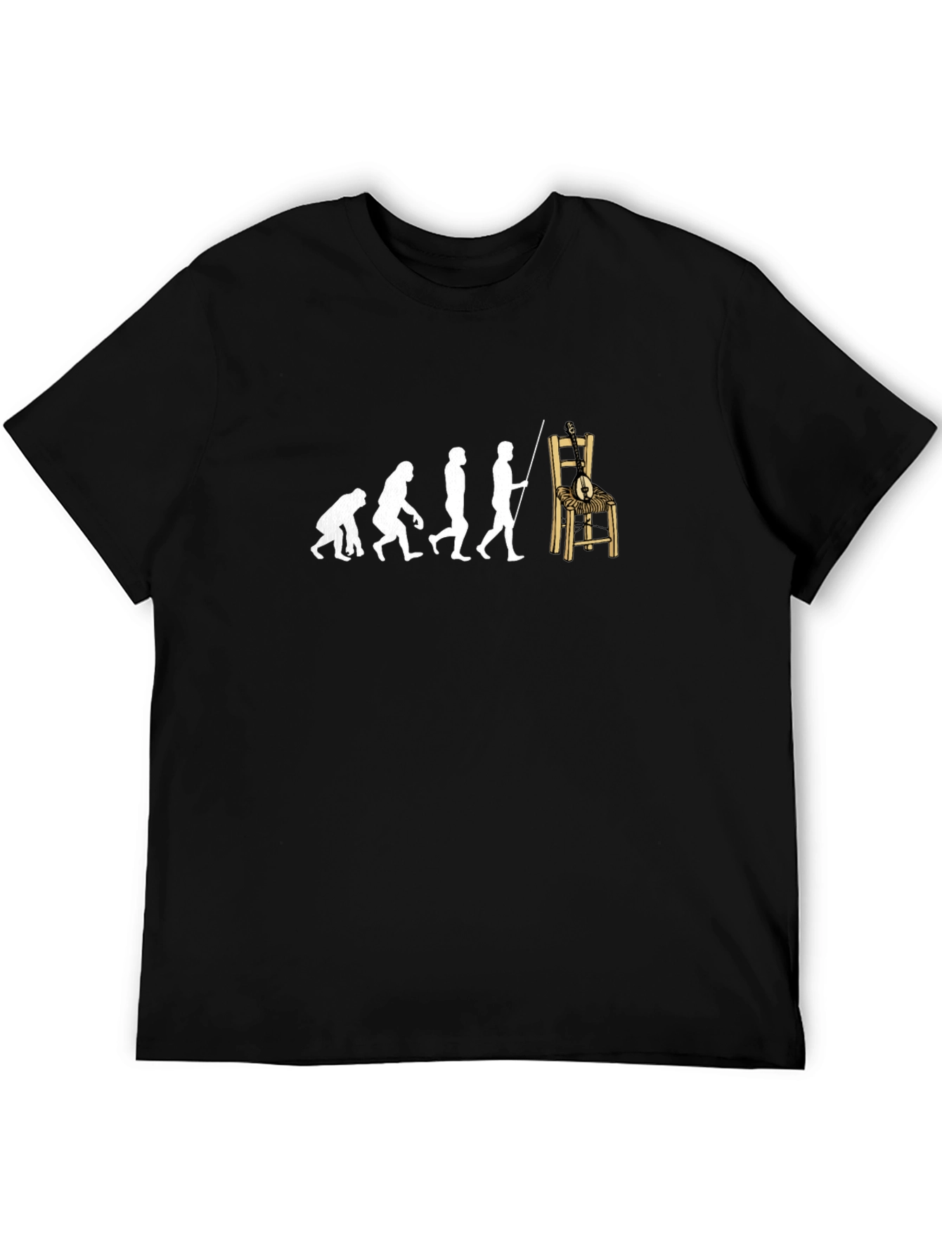 Black Evolution of the Banjo Player T-Shirt view 5