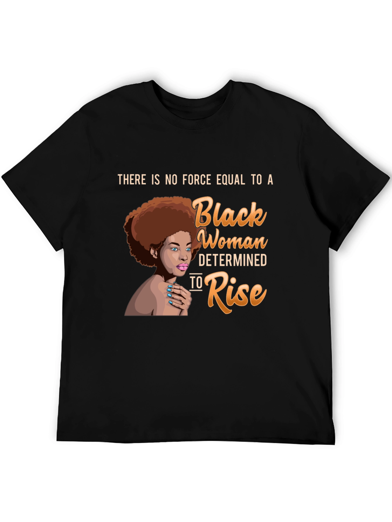 Black Black Woman Determined to Rise T-Shirt view 5
