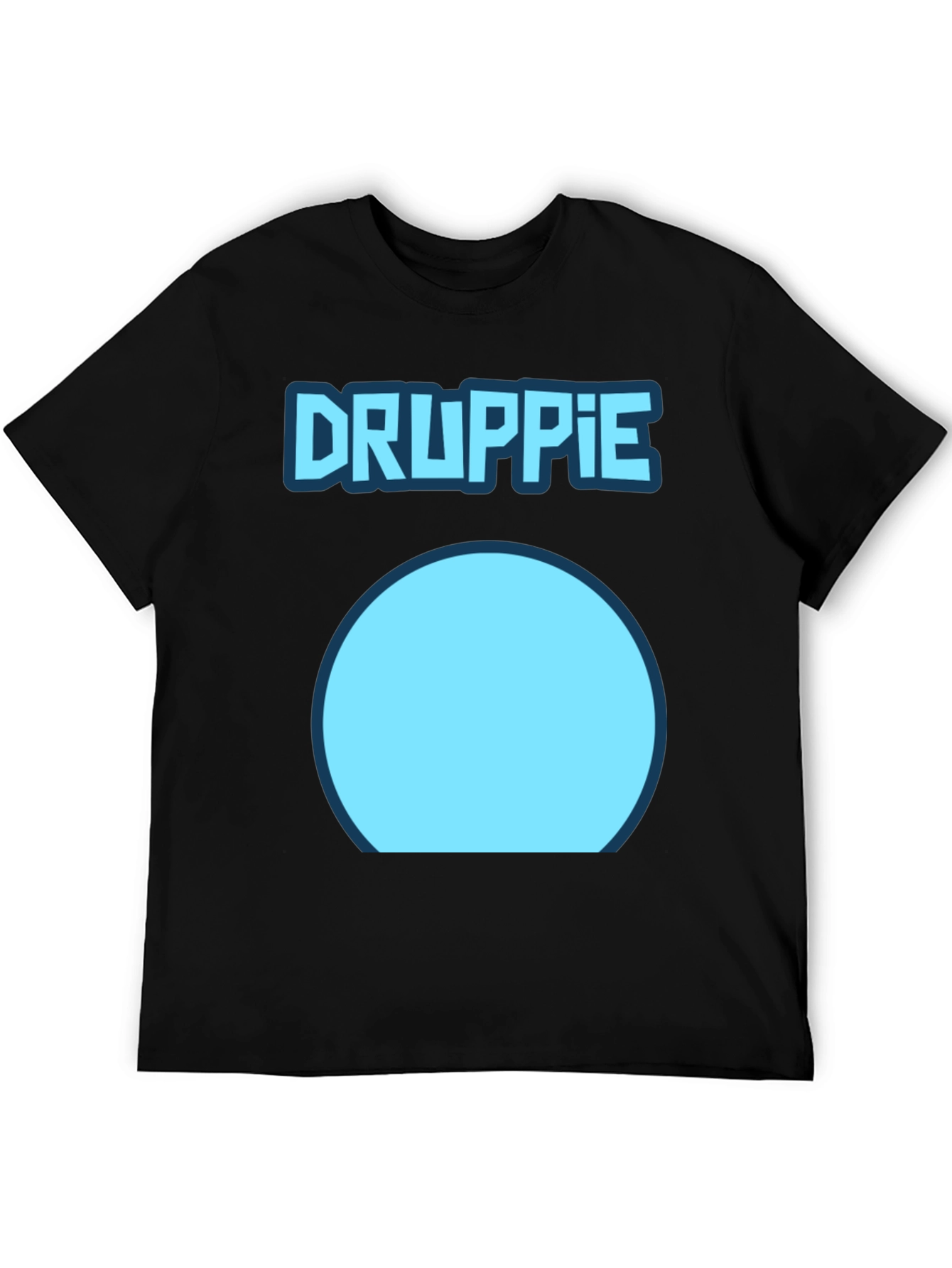 Black Droopie Graphic Tee - Men's Black T-Shirt view 5