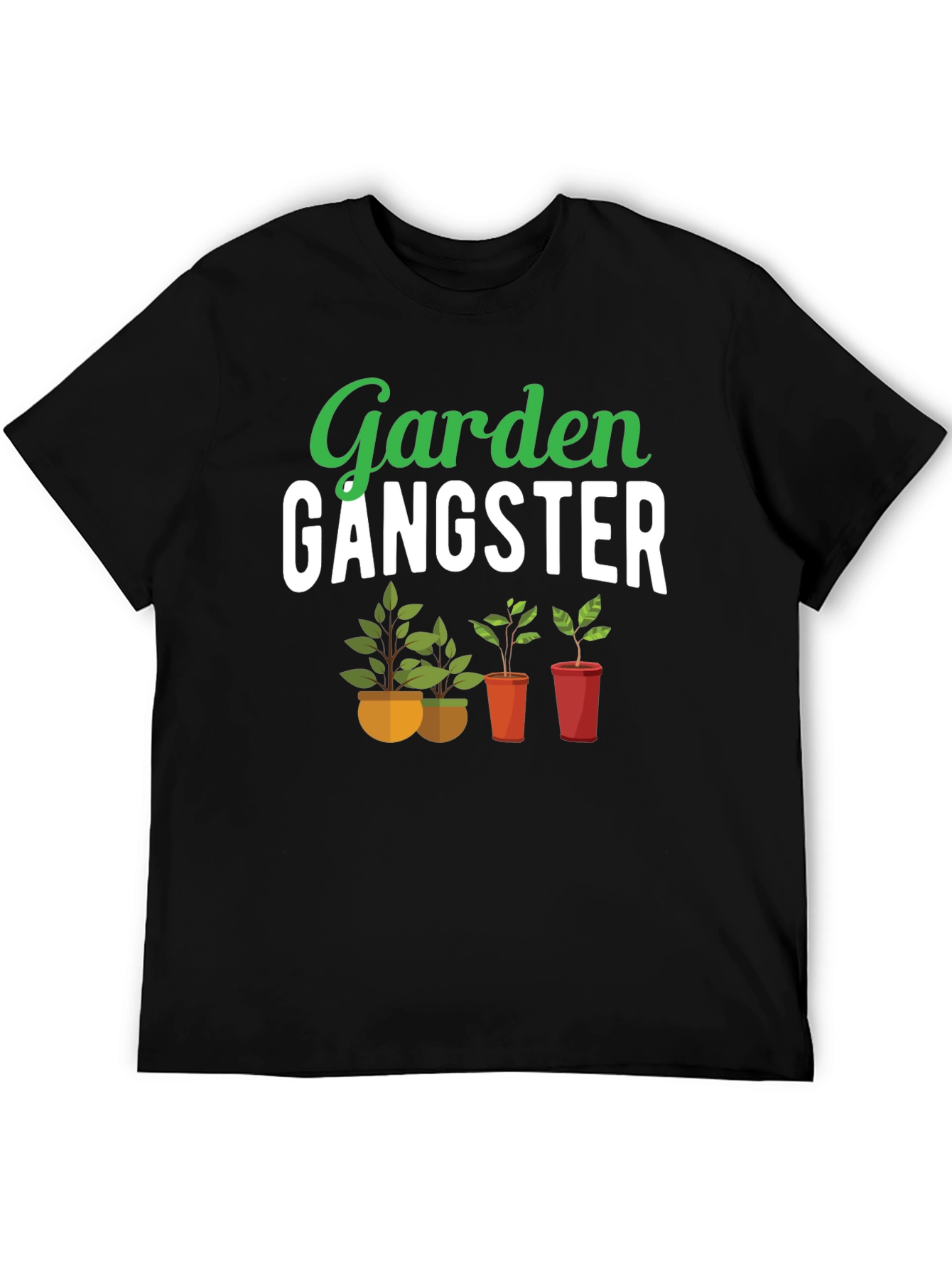 Black Garden Gangster T-Shirt - Gardening Humor Tee view 5