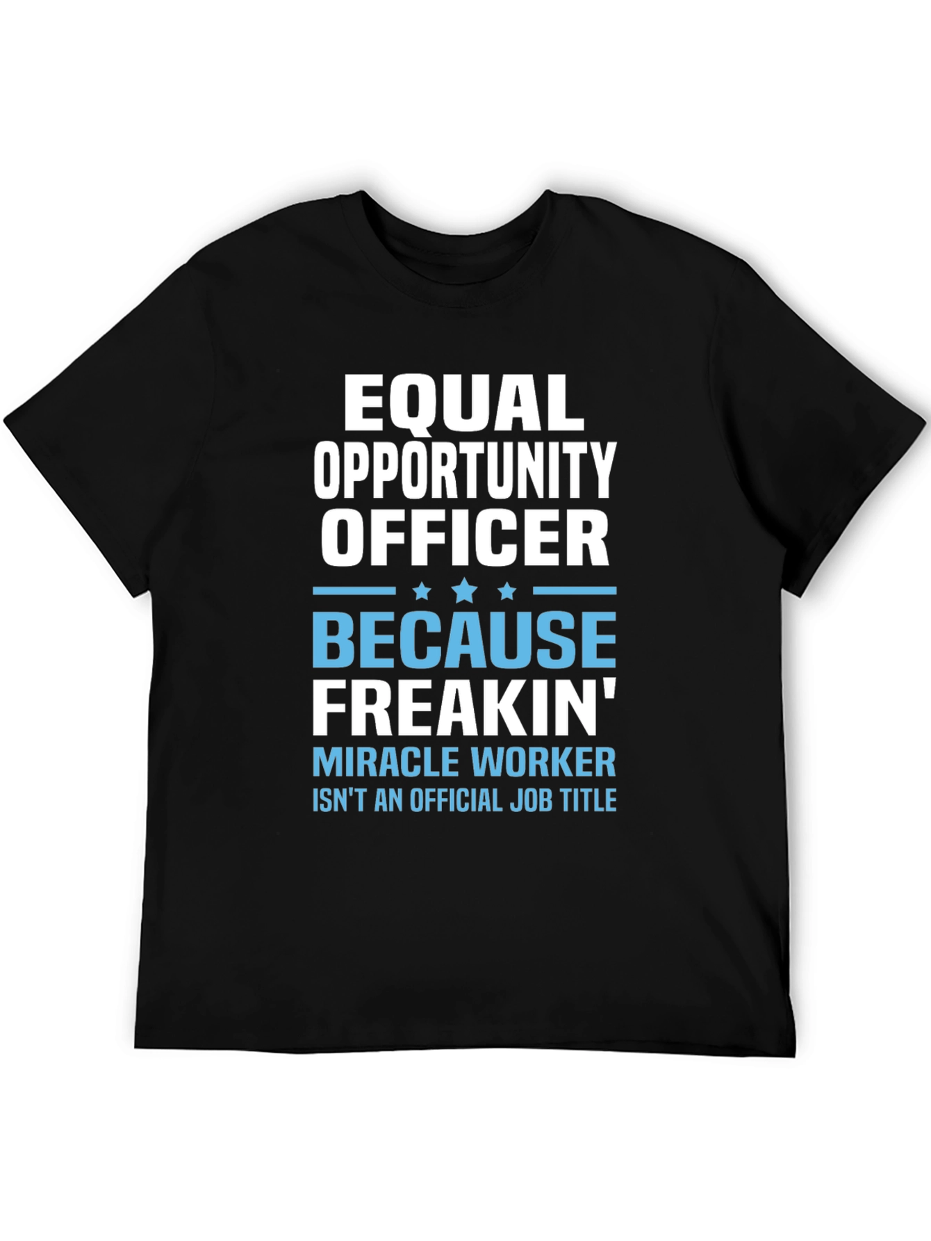 Black Equal Opportunity Officer Graphic T-Shirt view 5