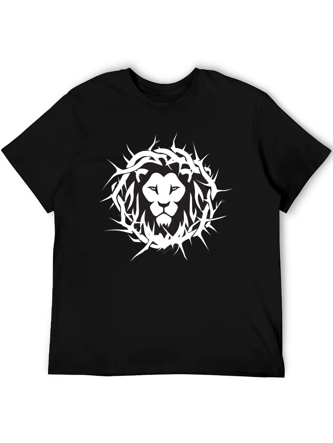 Black Lion Crown Graphic Tee - Black view 5