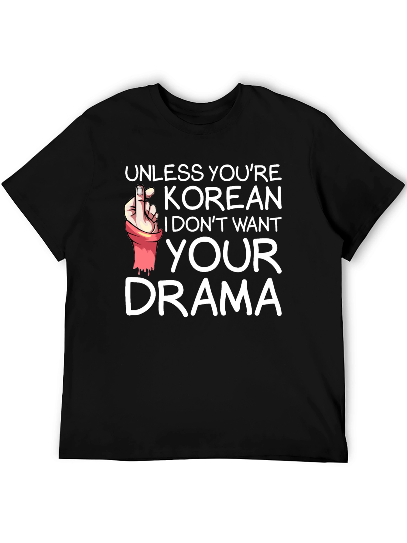 Black Korean Drama Funny Graphic T-Shirt view 5