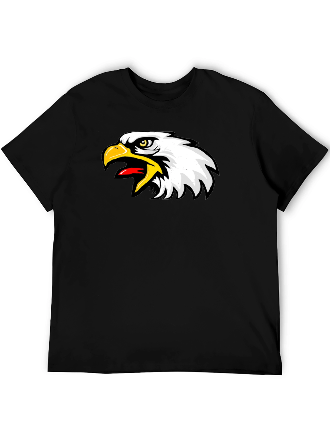 Black Eagle Graphic Black T-Shirt - Bold Bird Design view 5