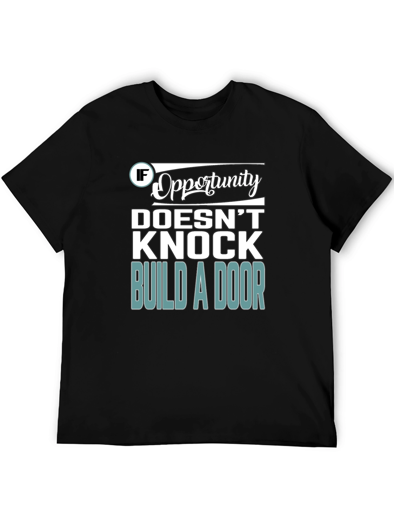Opportunity Knocks Graphic T-Shirt - Black - 5