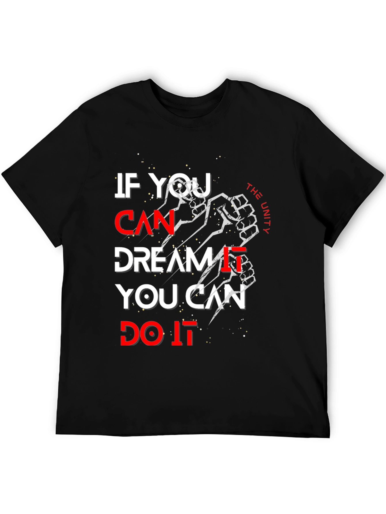 Black Inspirational Graphic Tee - If You Can Dream It, Do It! view 5