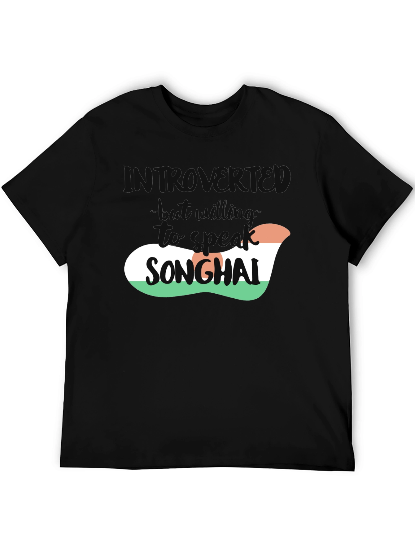 Introvert Songhai T-Shirt - Soft Black Tee - 5