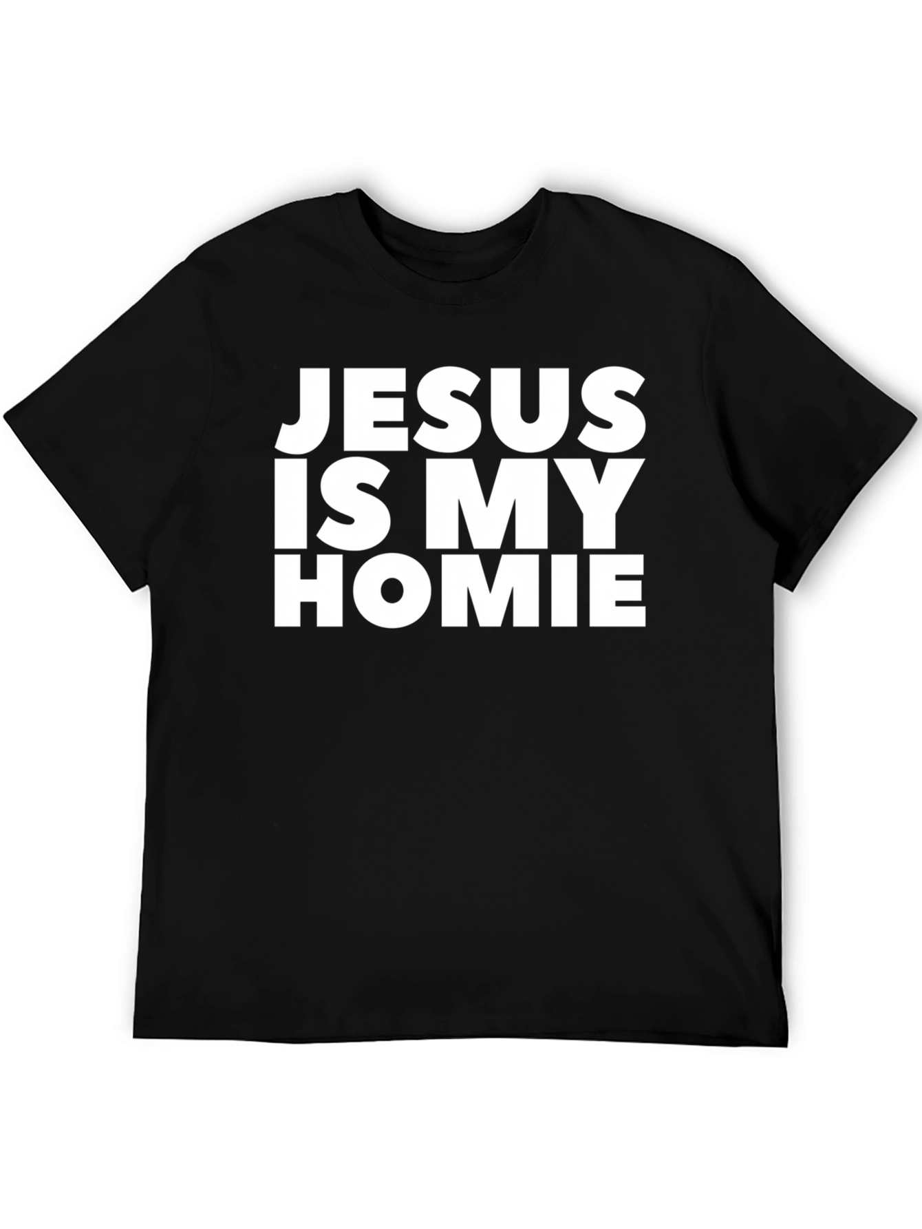 Black Jesus is my Homie Graphic T-Shirt - Black Crew Neck view 5