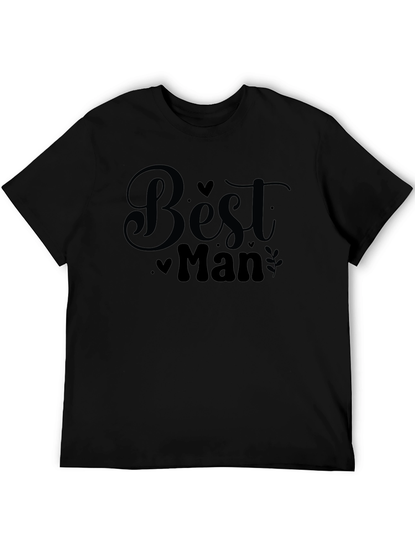 Black Best Man Graphic T-Shirt - Black view 5