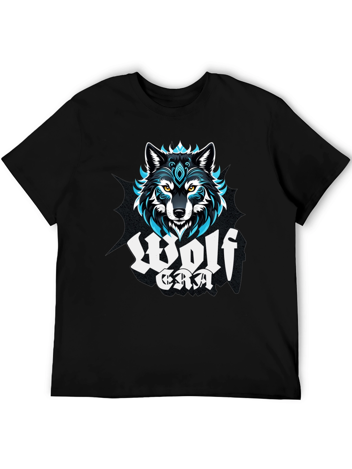 Black Wolf Era Graphic Print Black T-Shirt view 5
