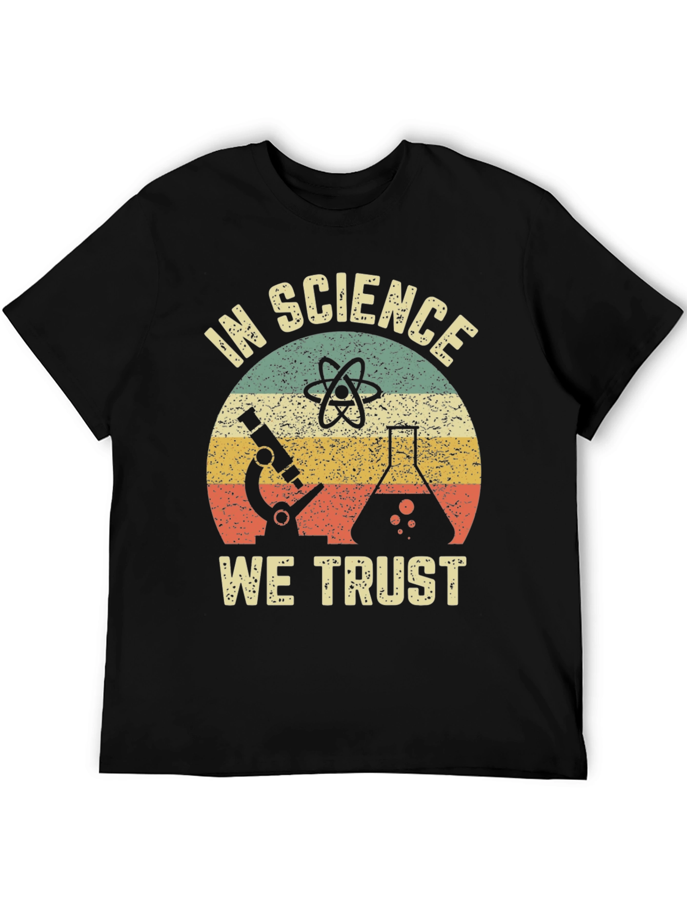Black In Science We Trust Black T-Shirt view 5