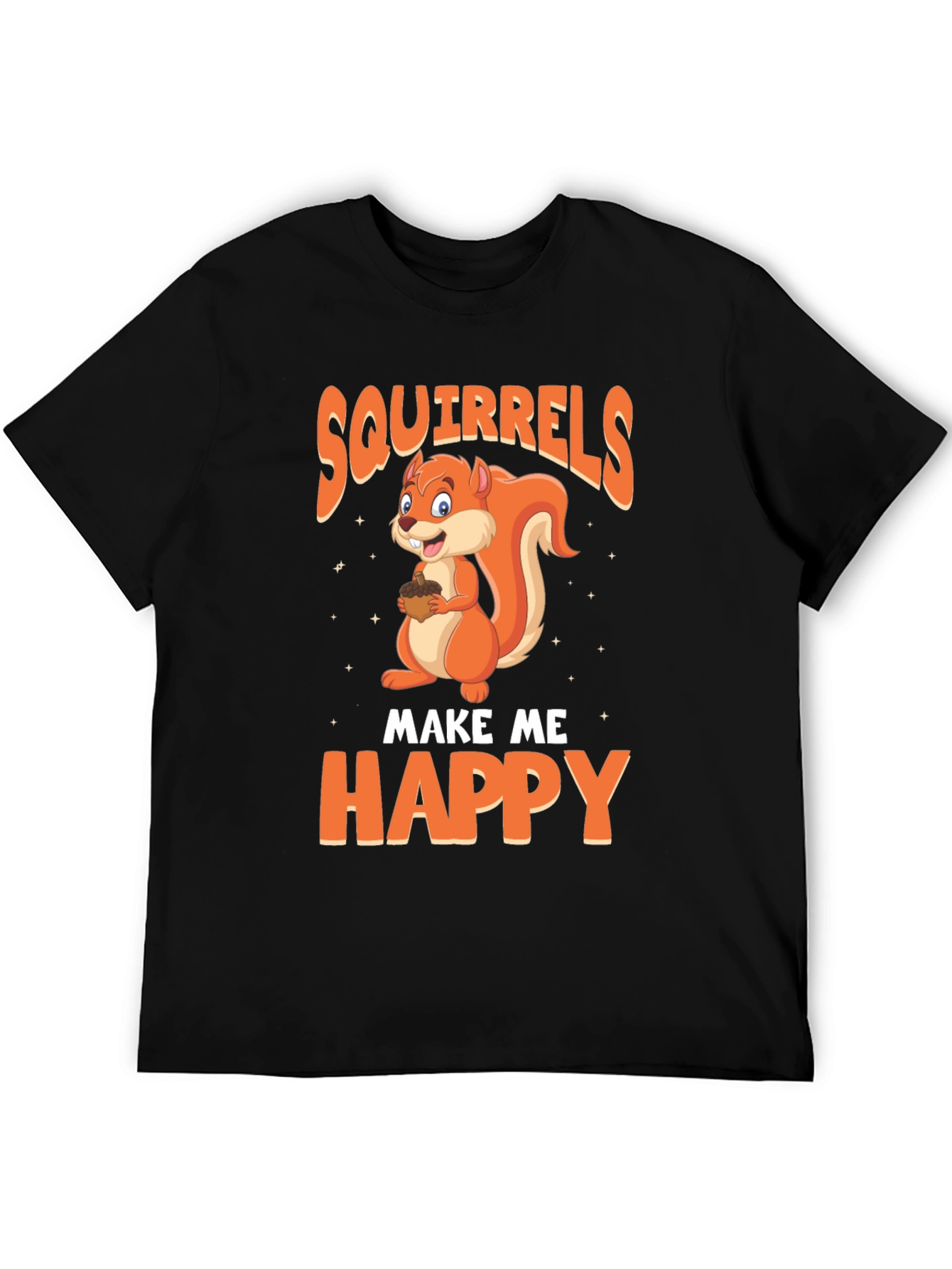 Black Squirrels Make Me Happy T-Shirt view 5