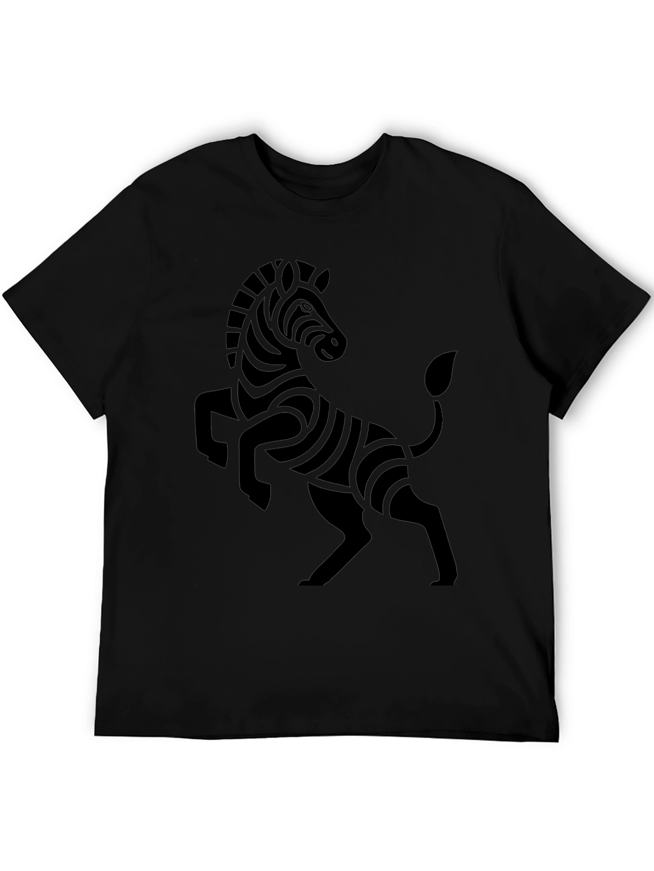 Black Black Zebra Graphic Tee - Stylish Casual Wear view 5
