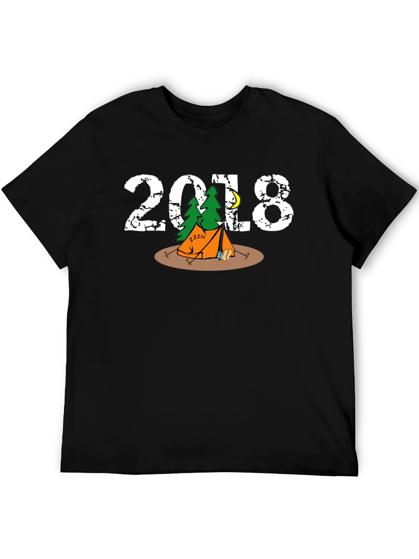 Black Camping Trip 2018 Graphic T-Shirt view 5