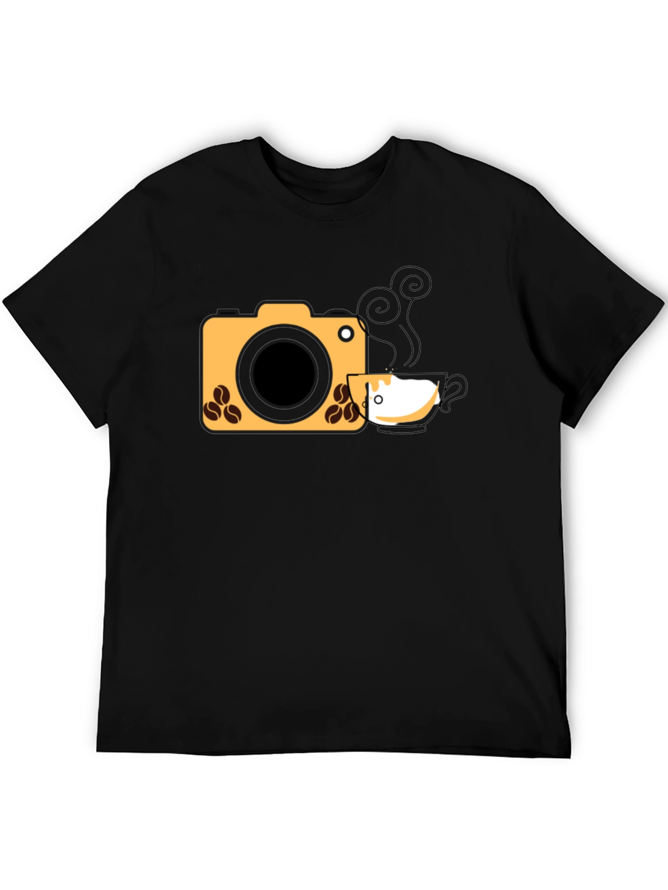 Black Coffee Camera Graphic Tee view 5