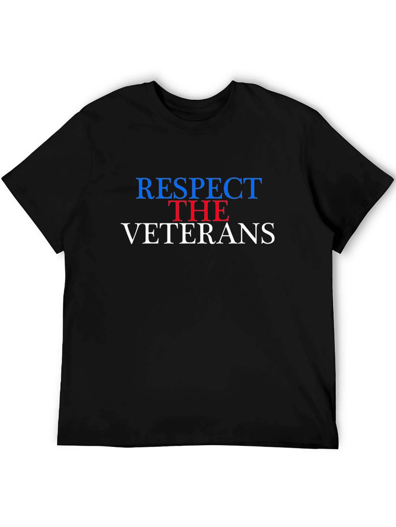 Black Respect the Veterans T-Shirt - Patriotic USA Apparel view 5