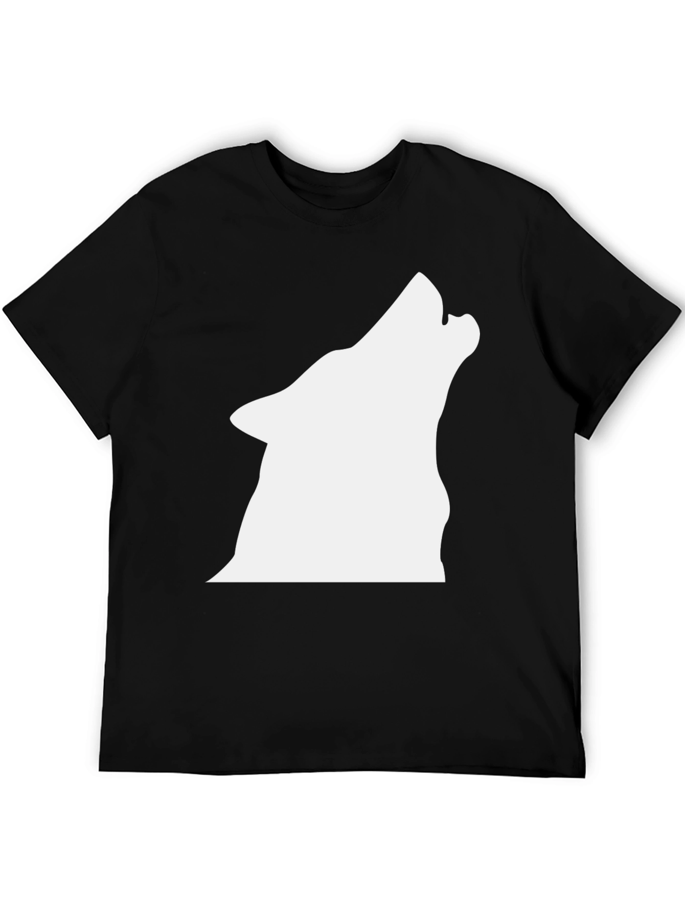 Black Wolf Howl Graphic Tee - Black view 5