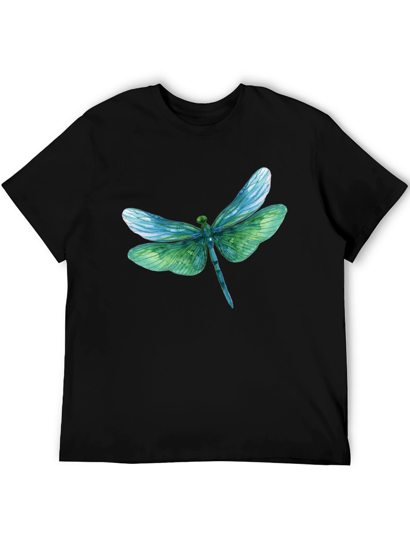 Black Dragonfly Graphic Tee - Black Cotton Blend view 5