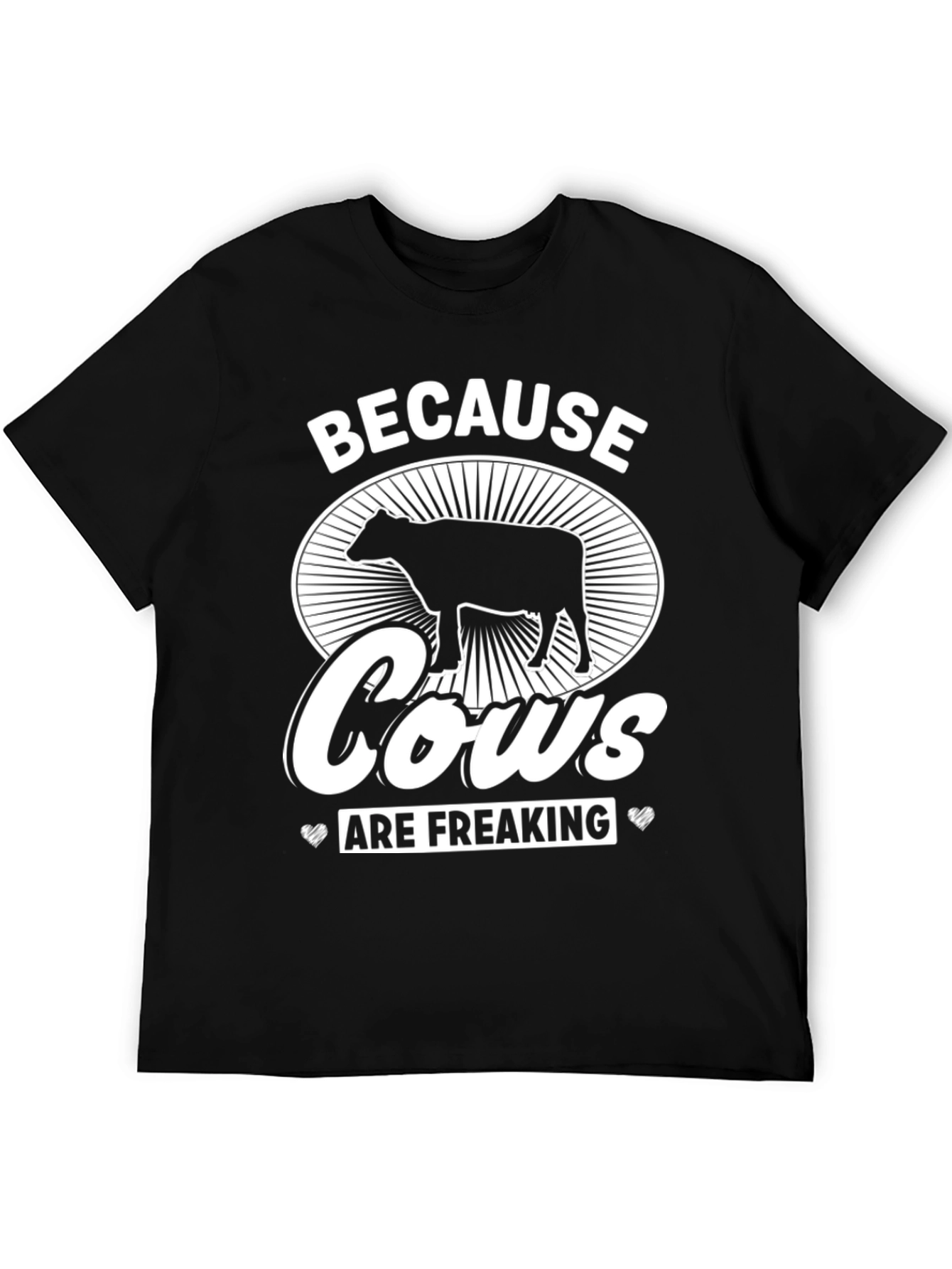 Black Because Cows Are Freaking Awesome T-Shirt view 5