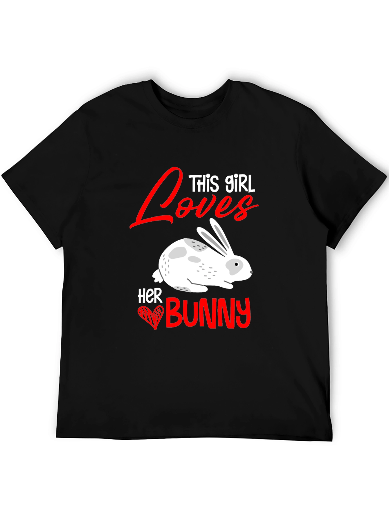 Black Girl Loves Bunny T-Shirt - Cute Rabbit Tee view 5