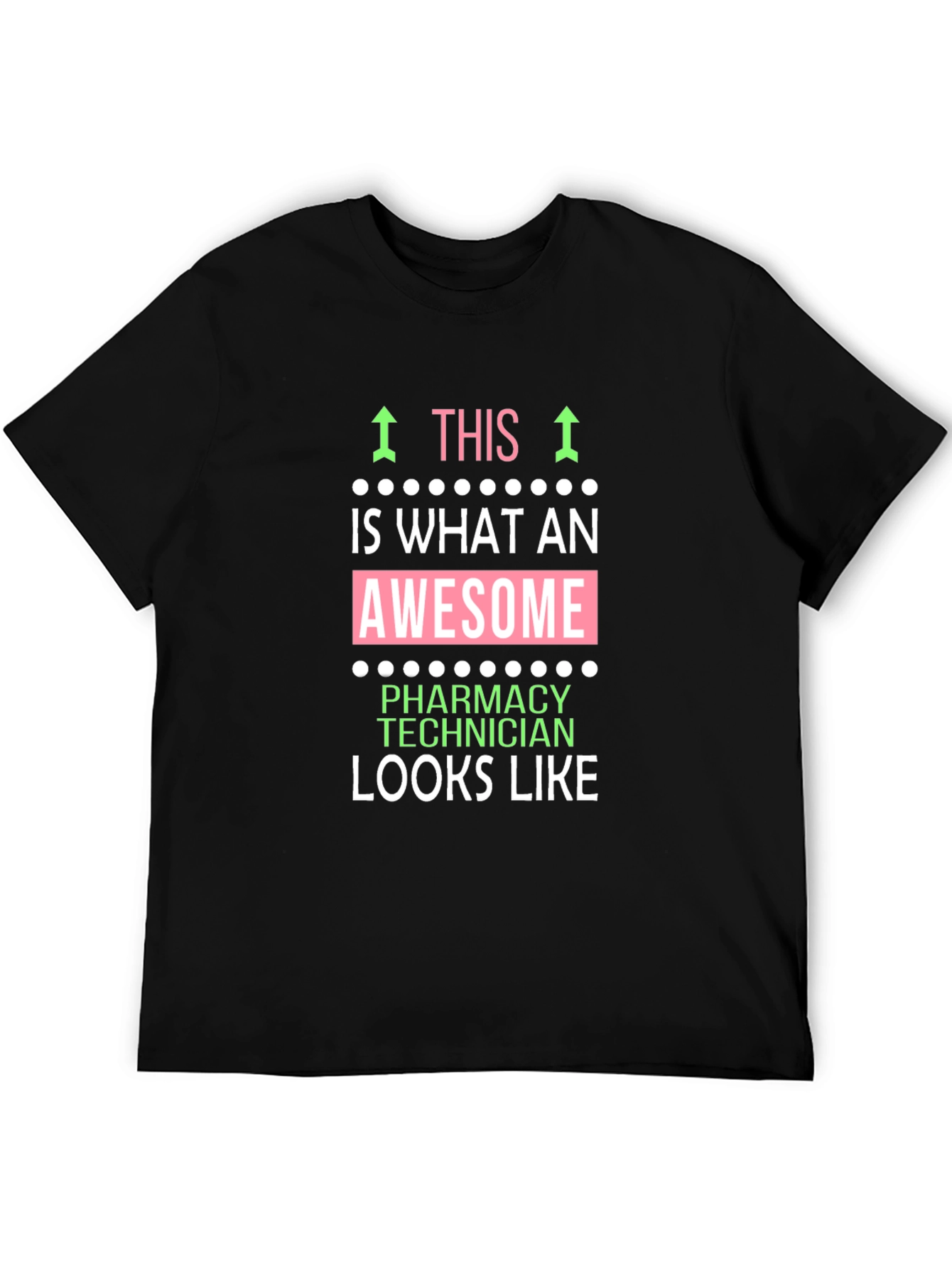 Black Awesome Pharmacy Technician T-Shirt view 5