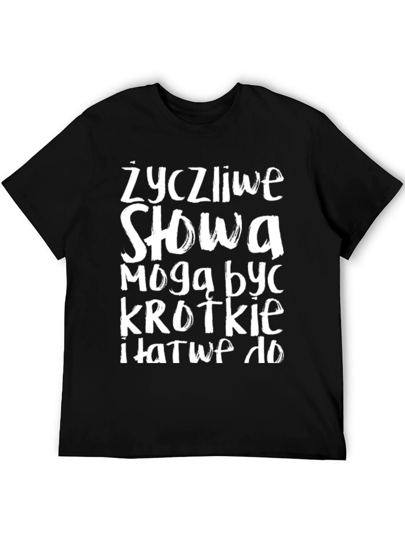 Black Kind Words Polish T-Shirt view 5