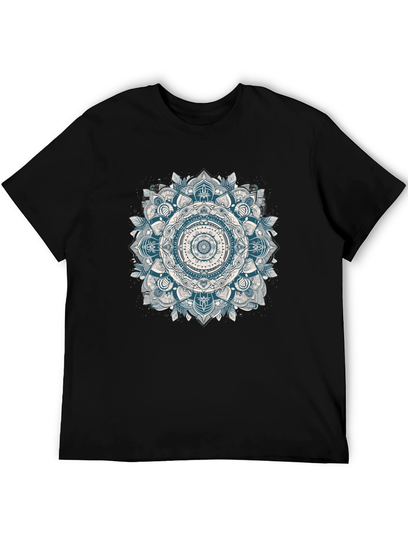 Black Mandala Graphic Black T-Shirt view 5