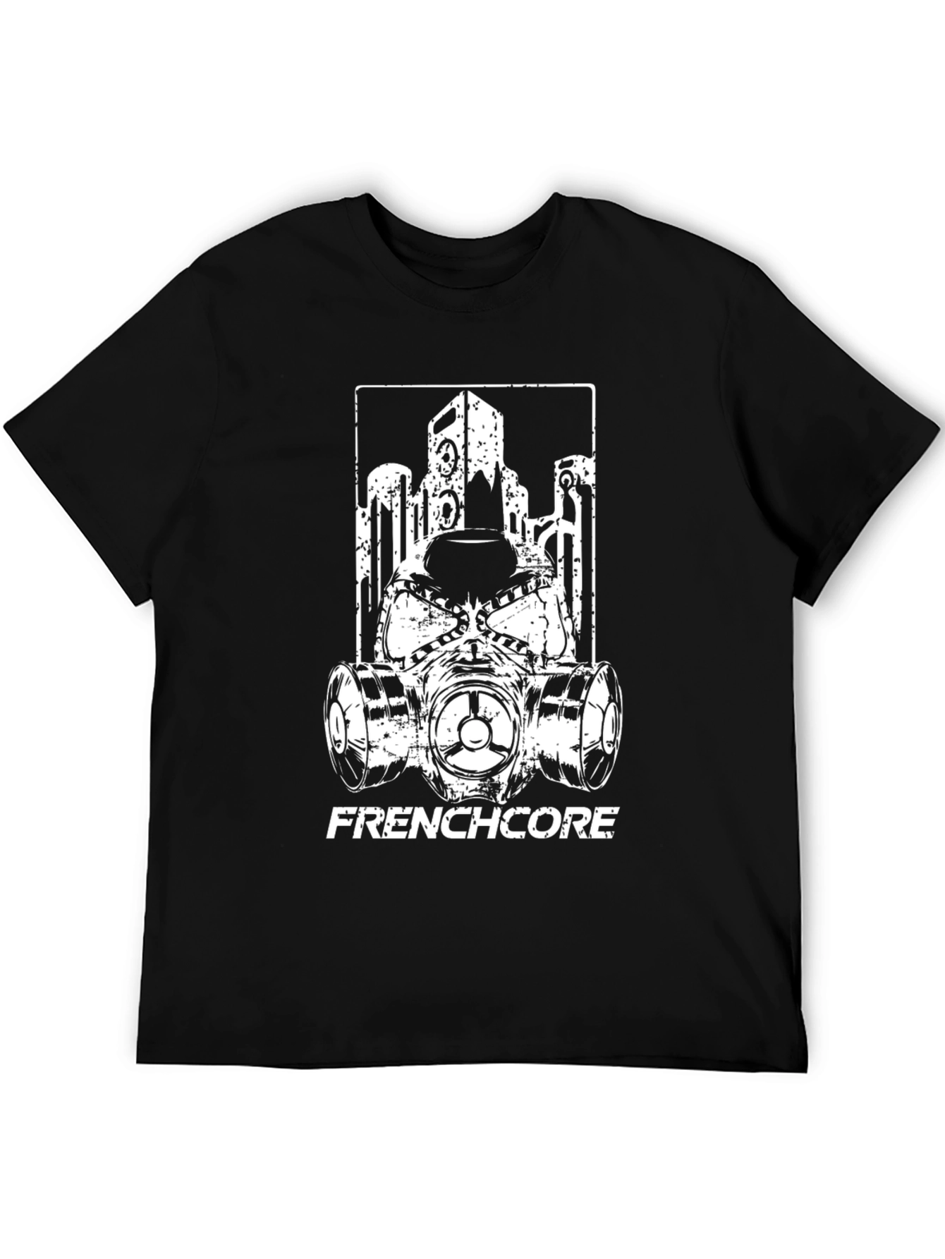 Black Frenchcore Graphic Tee - Black Cotton Blend view 5