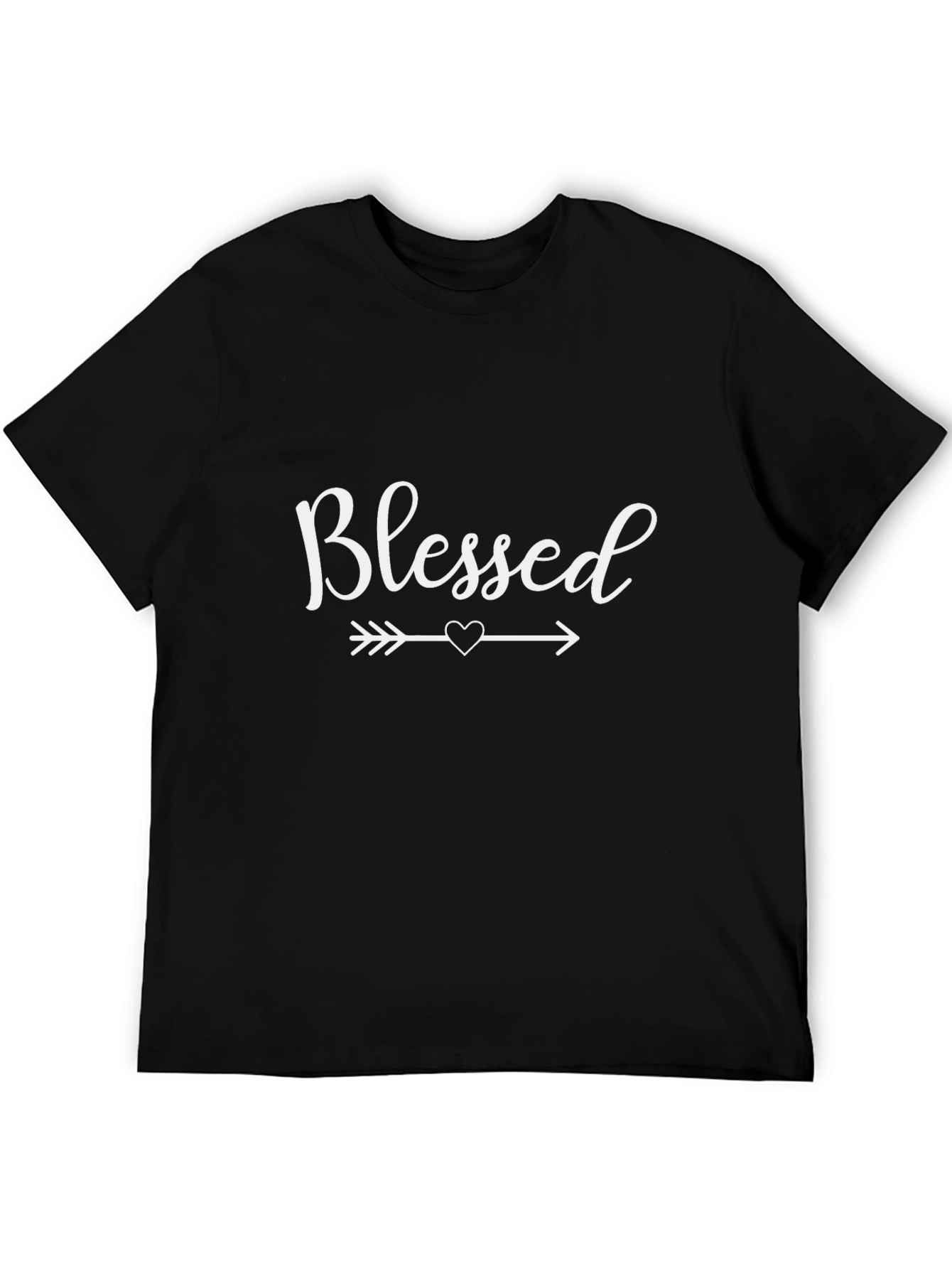 Black Blessed Graphic Tee - Unisex Soft Cotton Blend T-Shirt view 5