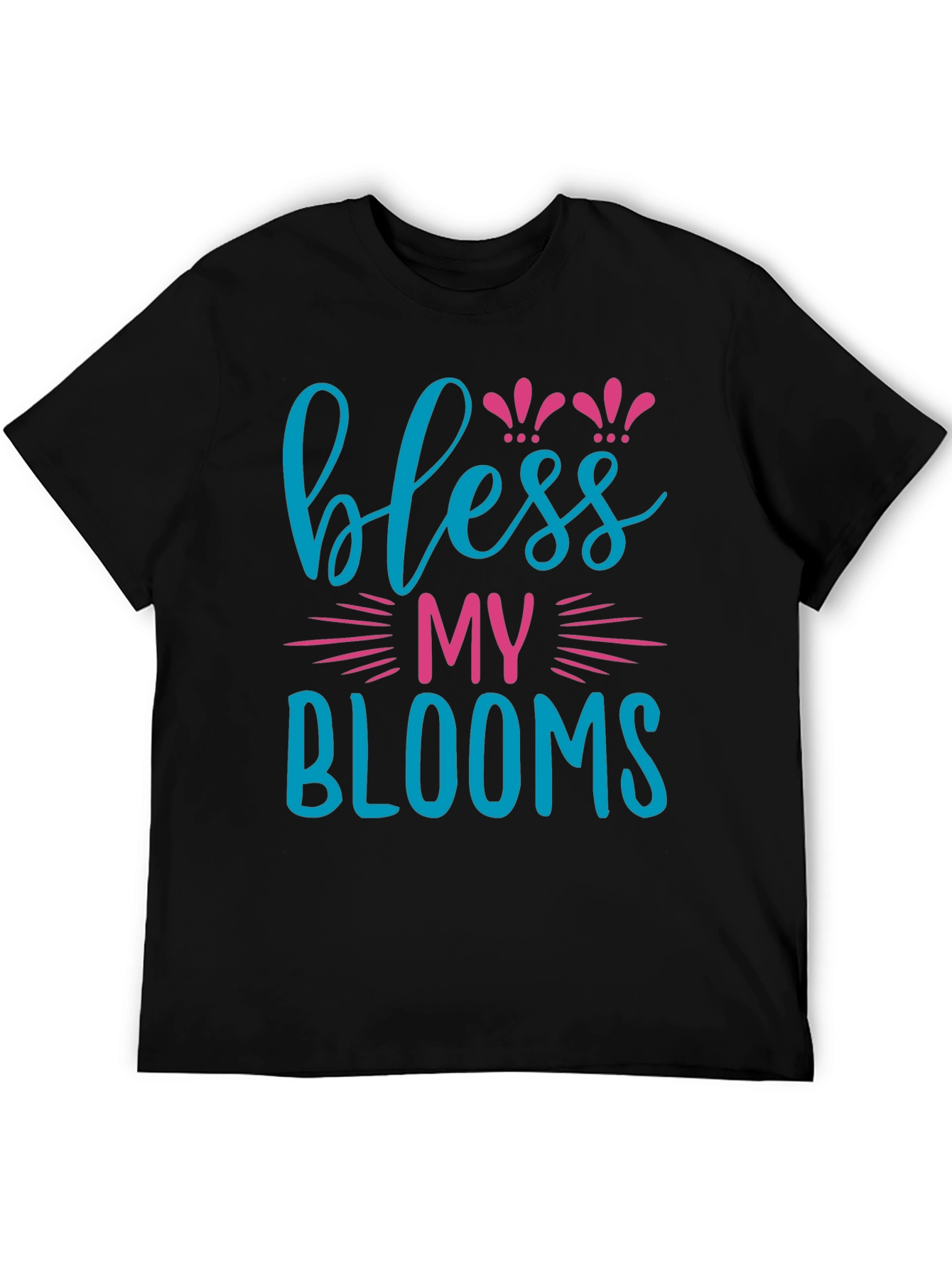 Black Bless My Blooms Graphic T-Shirt view 5